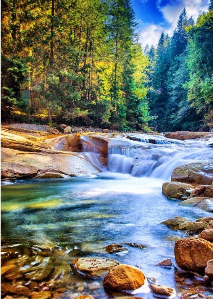 Grafika Puzzle Paesaggio Bella Cascata Nella Foresta - 2000 Pezzi