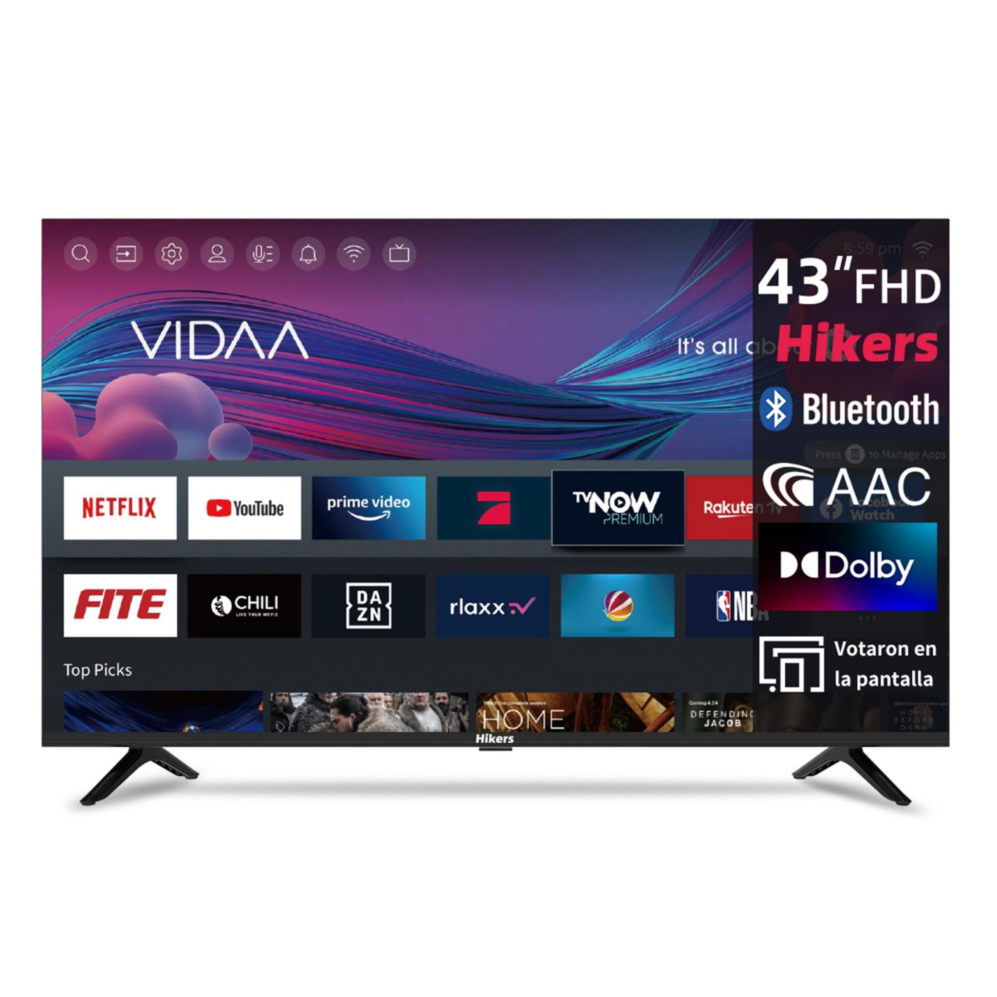 Hikers 43Z1 Televisore Smart Tv - 43 Pollici Schermo Fhd 1920*1080 Risoluzione Android Compatibile Dolby Atmos Audio Qualità - Nero