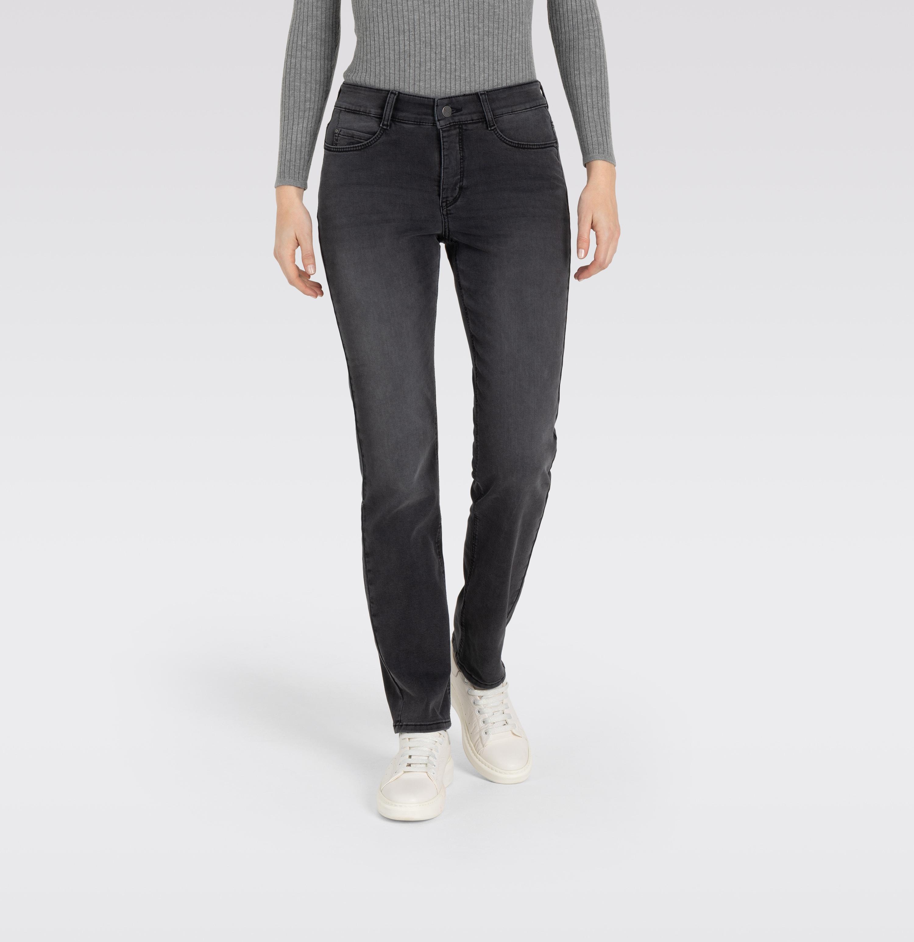 Slim-Fit-Jeans Mac "Dream", Damen, Gr. 40, LäNge 32, Schwarz (Anthracit Fancy Wash), Denim/Jeans, Obermaterial: 88% Baumwolle, 9% Polyester, 3% Elasthan, Slim Fit Lang, Jeans Slim-Fit-Jeans, Sehr Elastisches Material