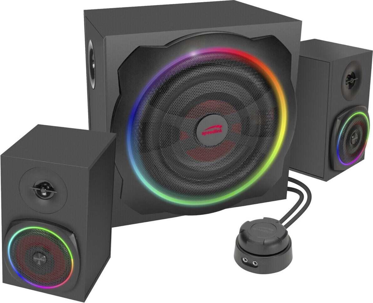 Sistema Di Subwoofer Speedlink Gravity Rgb 2.1, Nero