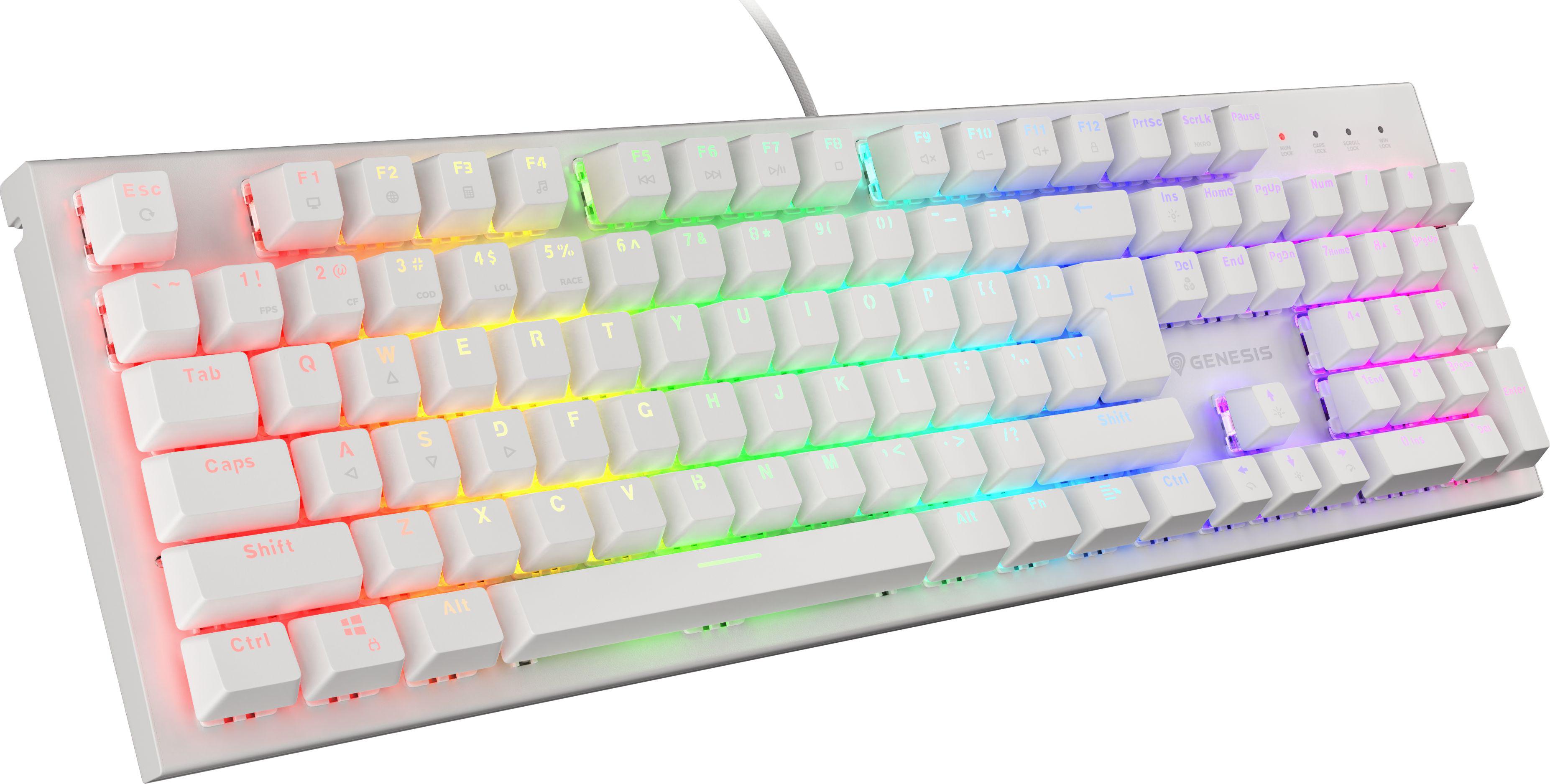 Genesis Genesis Thor 303 Tastiera Gaming Usb Qwerty Us International White
