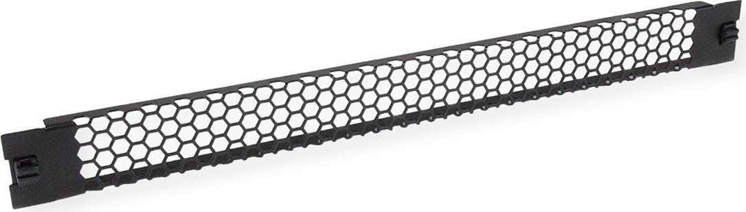 Value Value 19" Perforated Ventilation Mesh Panel, Snap-In, 1U, Metal, Ral 9005 Black"