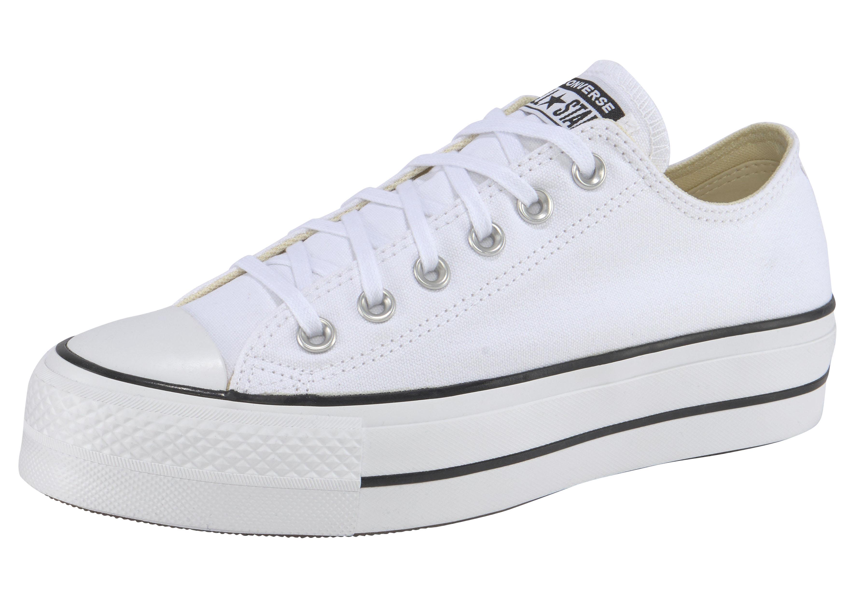 Sneaker Converse "Chuck Taylor All Star Platform Canvas", Damen, Gr. 38, Weiß, Textil, Schuhe Sneaker, Topseller