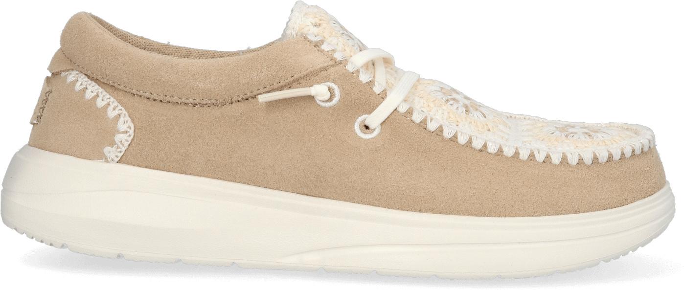 Hey Dude Wendy Comf Suede Crochet Hellbraun