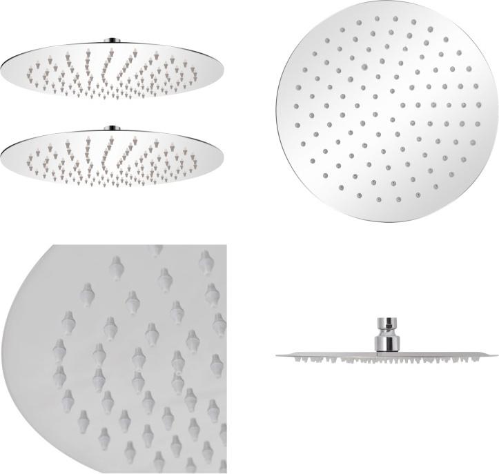 Vidaxl Soffioni Doccia A Pioggia 2 Pz. Acciaio Inox Ø 25 Cm - Soffione Doccia - Soffioni Doccia - Soffioni Doccia - Soffioni Doccia