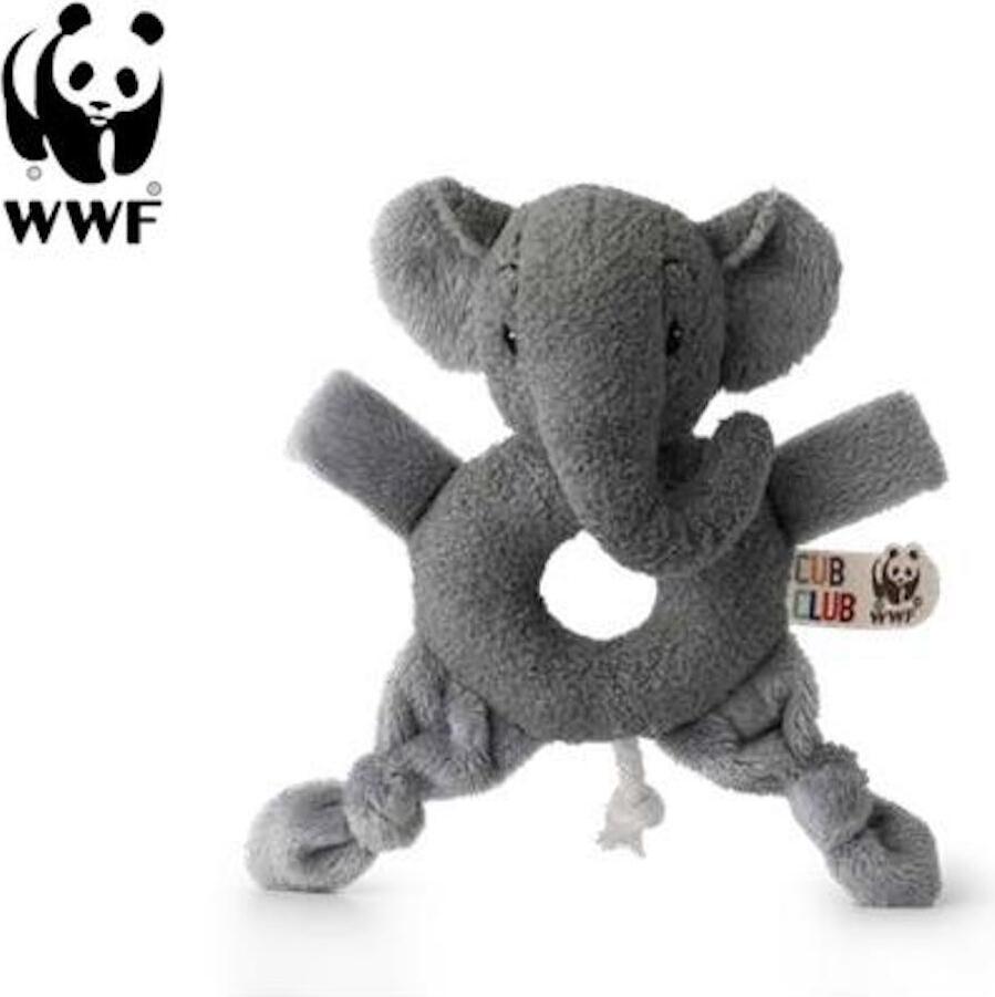 Cub Club - Anello Di Presa Ebu L'elefante (Grigio, 15 Cm) Per Bambini Elefante Giocattolo