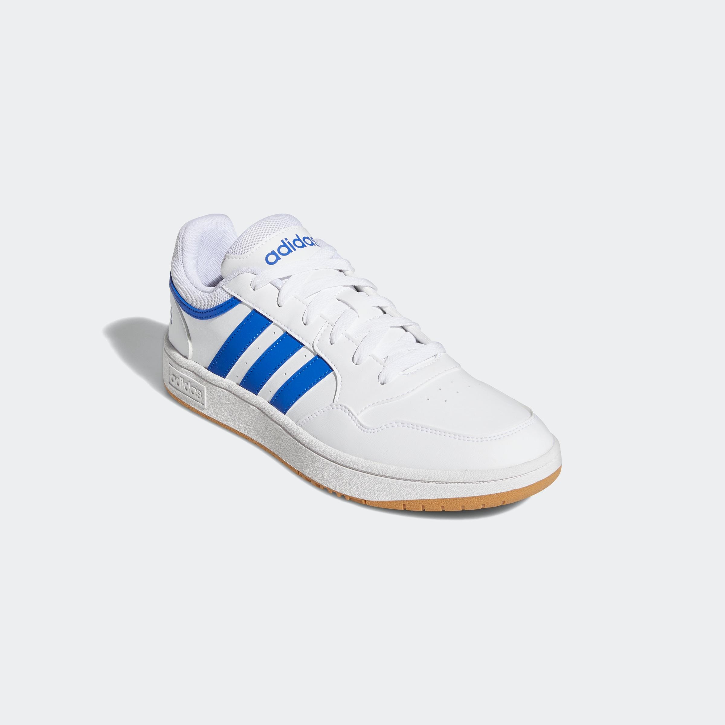 Sneaker Adidas Sportswear "Hoops 3.0", Herren, Gr. 45, Blau (Cloud Weiß, Royal Blau, Gum 3), Synthetik, Textil, Schuhe Sneaker