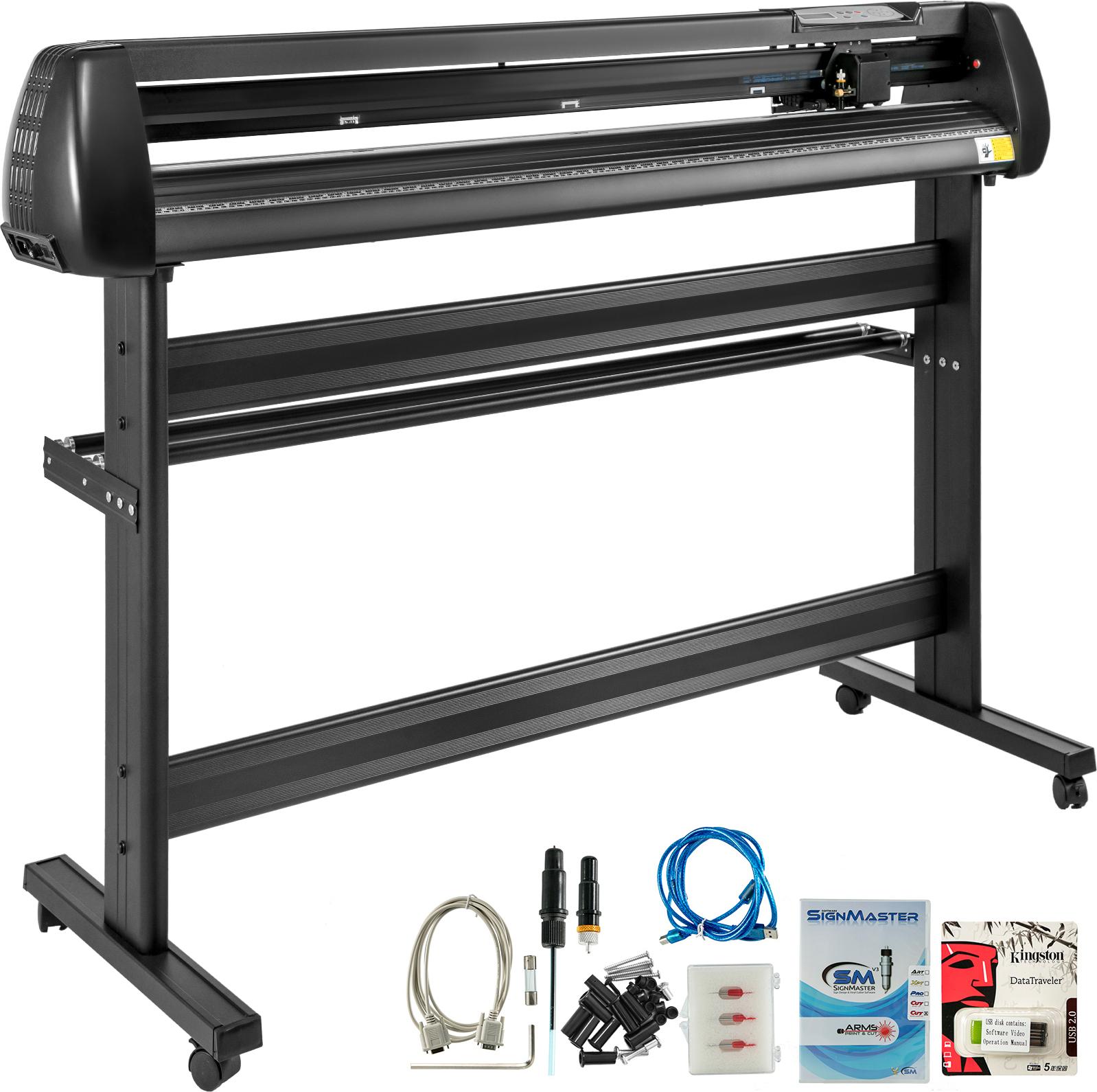 Vevor Taglierina Per Vinile 135 Cm Max. Plotter Da Taglio In Vinile Con Alimentazione A Carta, Plotter Da Stampa Manuale In Vinile Con Supporto A Pavimento Plotter In Vinile Con Velocità Di Alimentazione Regolabile Per La Realizzazione Di Insegne