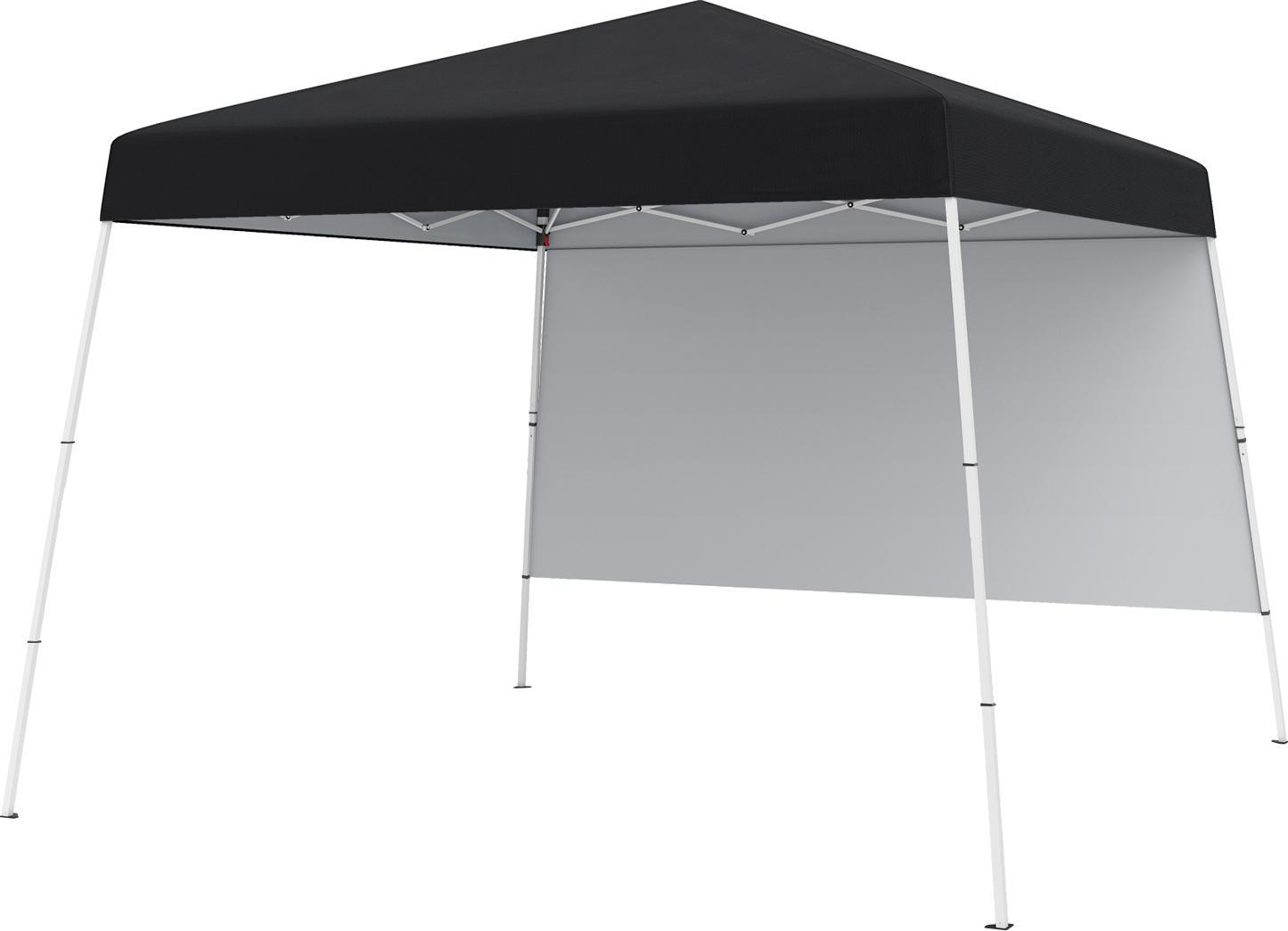 Costway Gazebo Pop Up 3X3M, Gazebo Pieghevole Con 1 Parete Laterale, Zaino Portatile E 4 Ancoraggi A Terra, Tenda Da Giardino Impermeabile Per Feste Con Protezione Solare, Nero