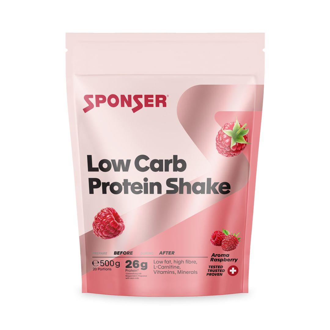 Sponser Unisex Low Carb Protein Shake - Raspberry (500g)