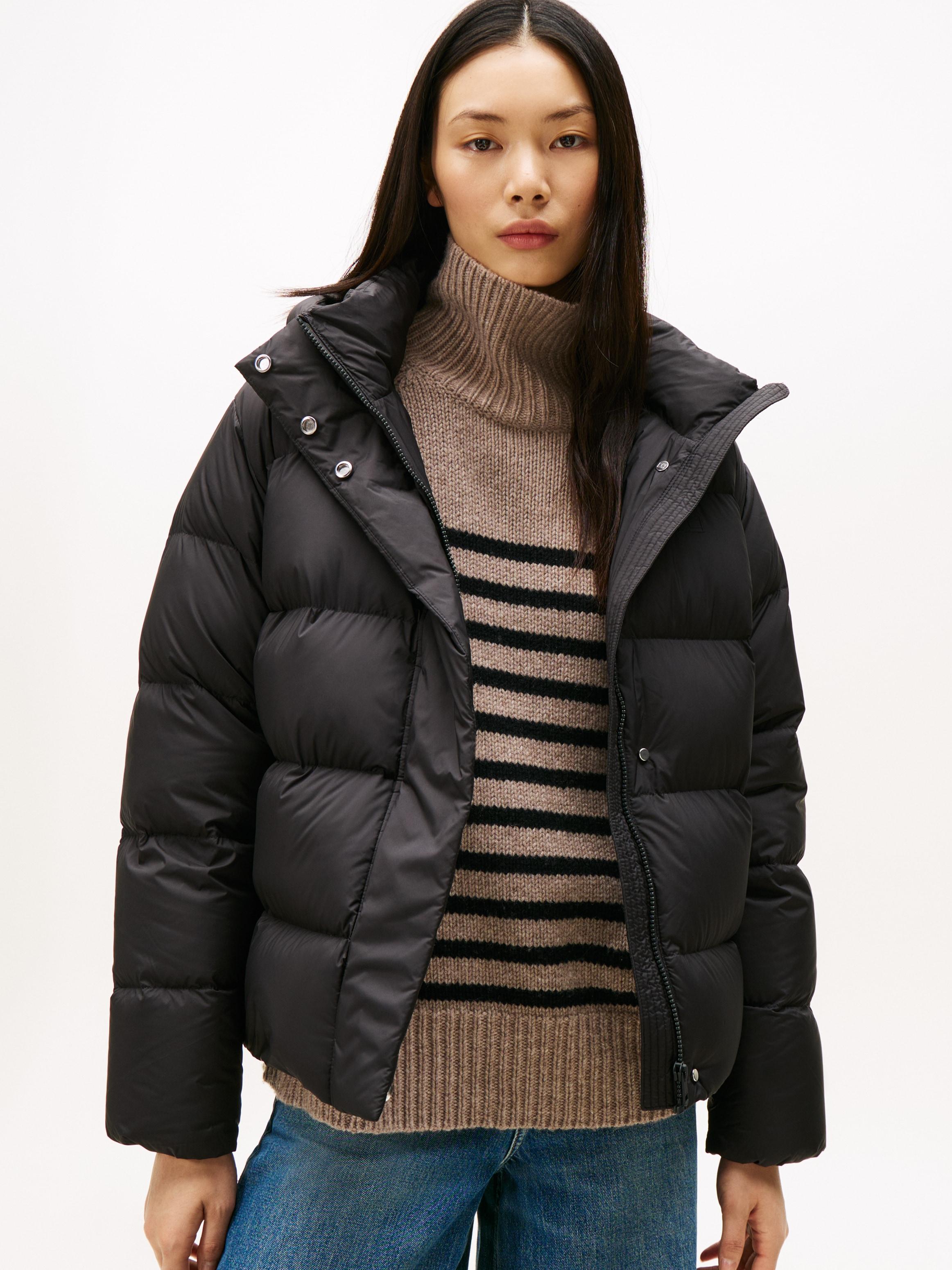 Steppjacke Tommy Hilfiger "Modern Down Reg Jacket", Damen, Gr. Xxl (44), Schwarz, Steppware, Obermaterial: 100% Polyester, Unifarben, Jacken Steppjacke