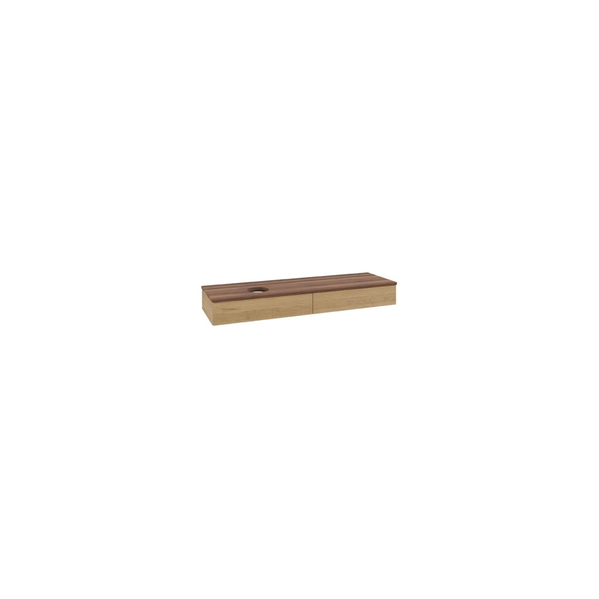 V&B Waschtischunterschrank Mit Frontstruktur Antao 160X50Cm, Wbp-Farbe W. Walnut, Honey Oak ; Villeroy & Boch (K15112HN)