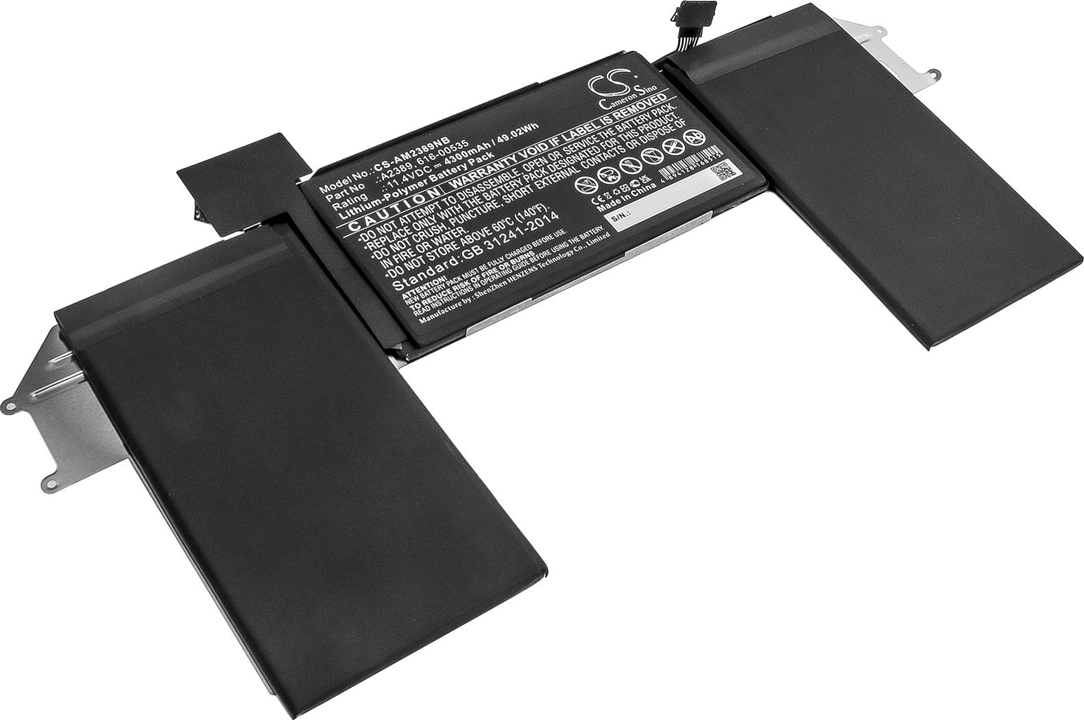 Techtek Batteria Notebook Compatibile Con [Apple] Macbook Air (M1 2020), Macbook Air 13-Inch A2179 2020 Year, Macbook Air 13-Inch A2179 Emc 3302, Mac