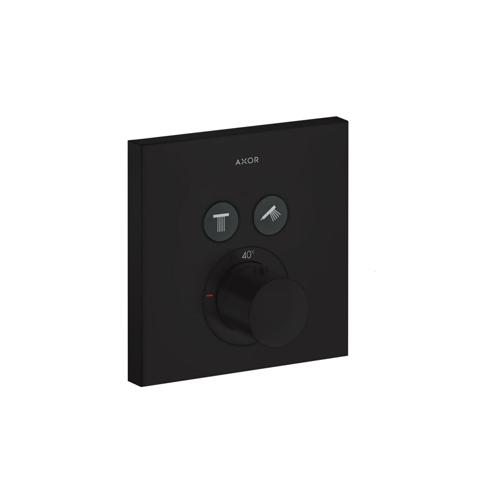 Hansgrohe Fertigmontageset Showerselect UP-THM, 2 Verbr., Eckig, Mattschwarz (36715670)
