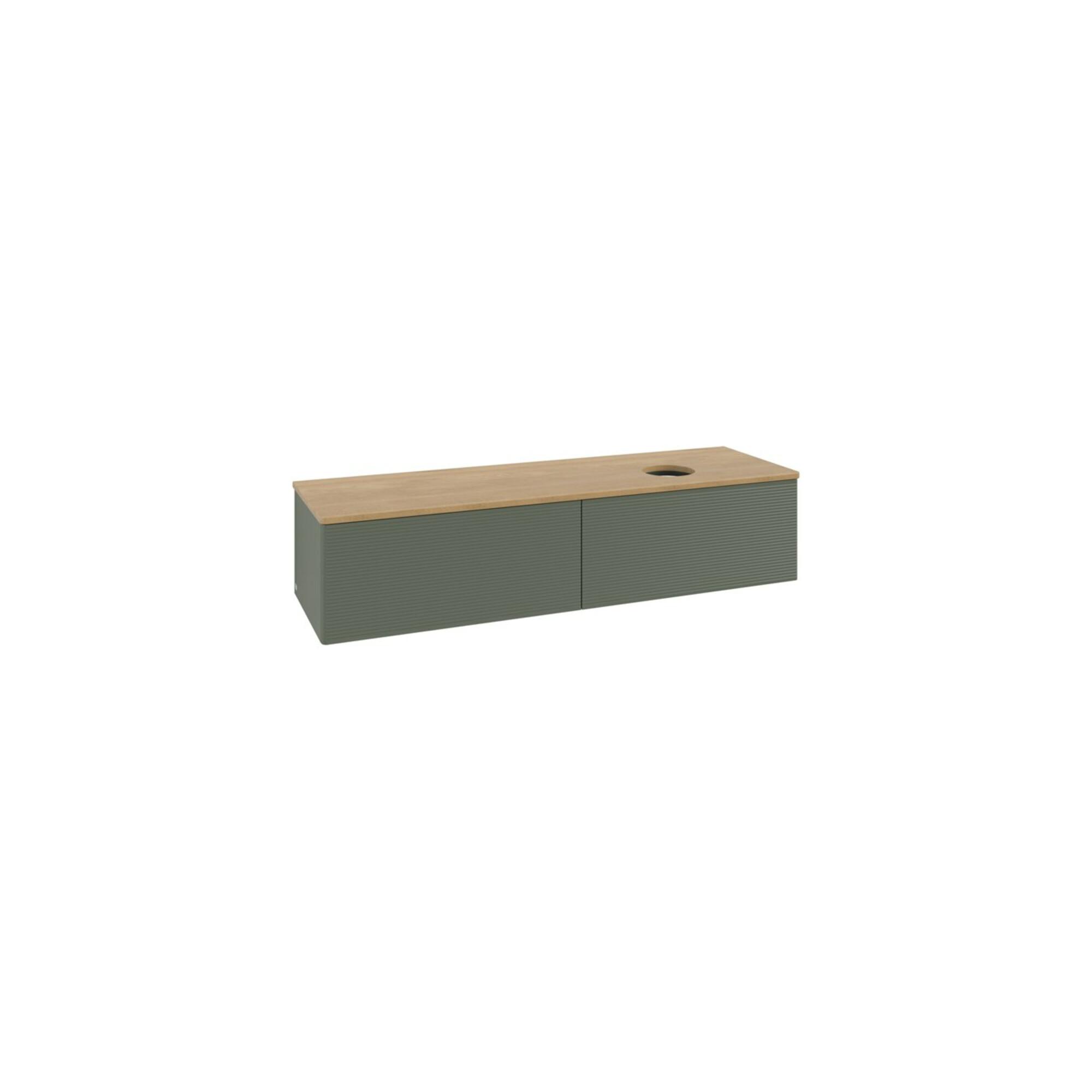 V&B Waschtischunterschrank Mit Frontstruktur -Beleuchtung Antao 160X50Cm, WBP Hon. Oa, Lea Gre. M Lac ; Villeroy & Boch (L38111HL)