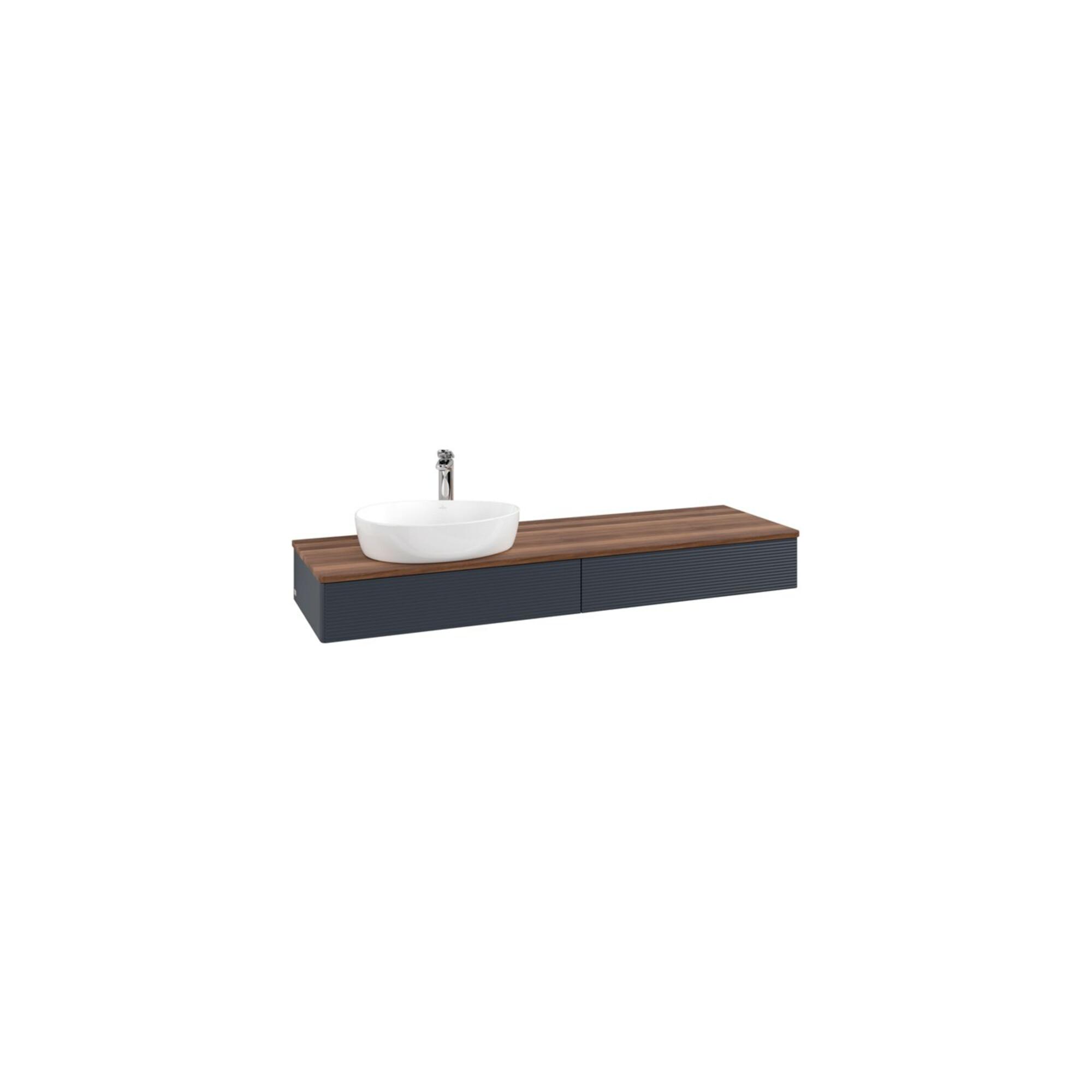 V&B Waschtischunterschrank Mit Frontstruktur Antao 160X50Cm, Hl, Wbp W. Wal, Md Bl. M Lac ; Villeroy & Boch (K15152HG)