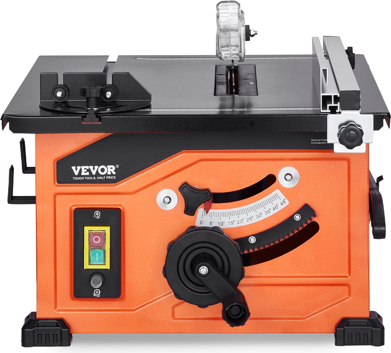Sega Circolare Da Banco Vevor Capacità Massima Di Taglio 225 Mm Velocità Di Taglio 4800 Giri/Min. Per La Lavorazione Del Legno E La Costruzione Di Mobili Fai Da Te