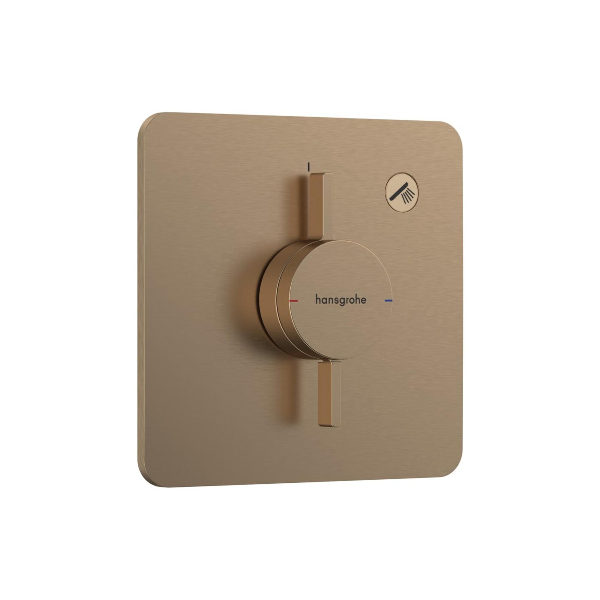 Hansgrohe Mischer Duoturn Q Up, FüR 1 Verbraucher, Brushed Bronze (75614140)