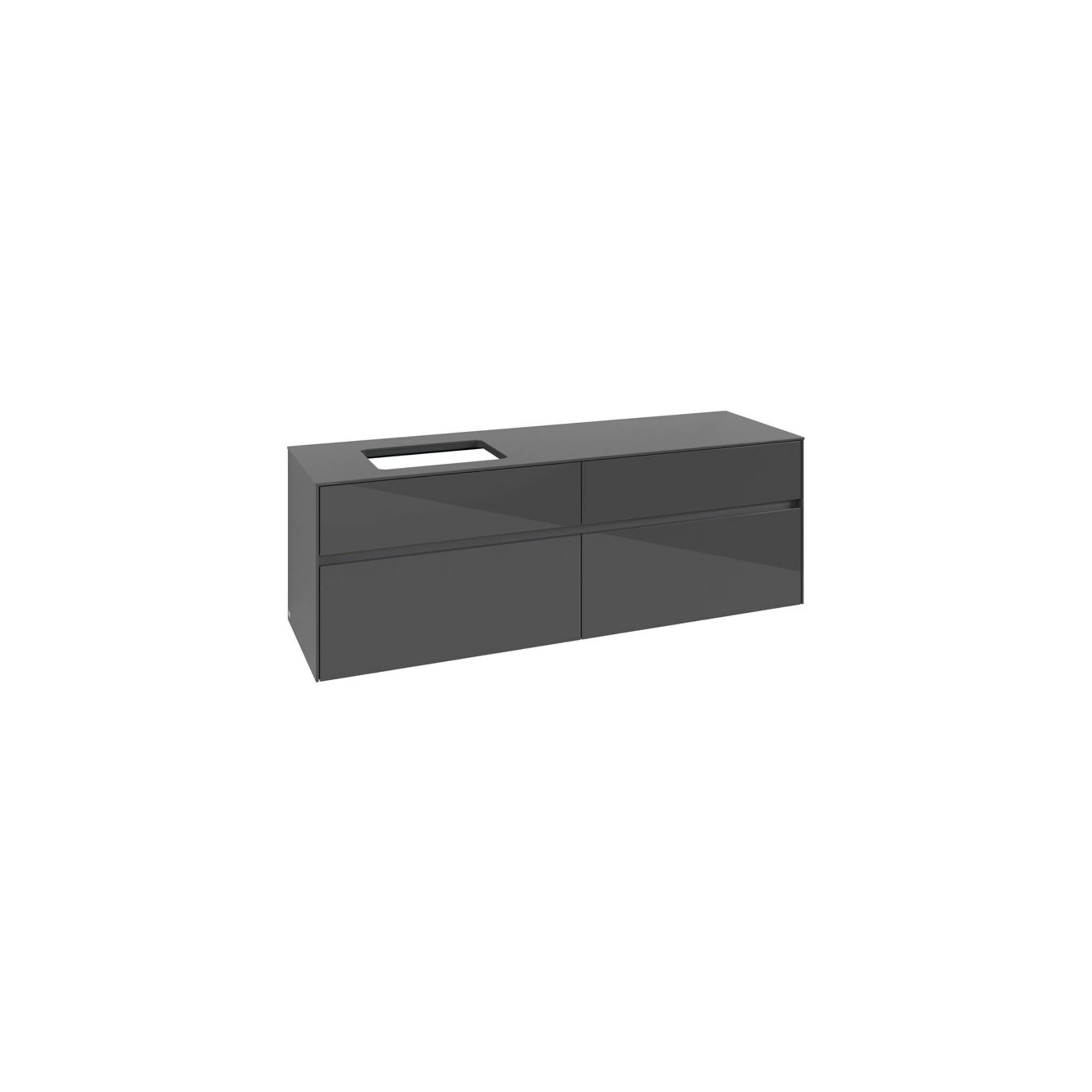 V&B Waschtischunterschrank Collaro 160X54,8X50Cm, Wt Links, Glossy Grey ; Villeroy & Boch (C12100FP)