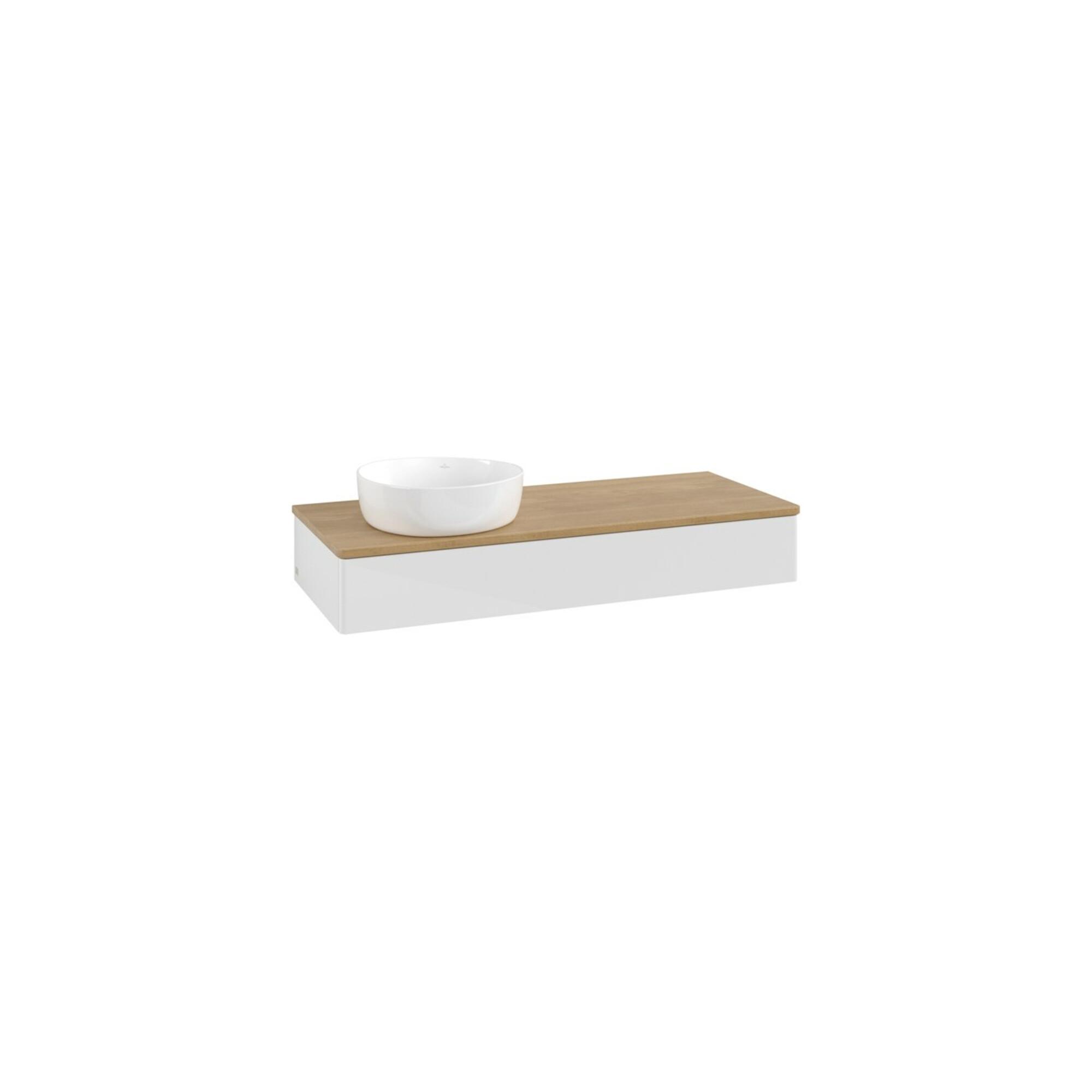 V&B Waschtischunterschrank Ohne Frontstruktur, Mit Beleuchtung Antao 120X19X50Cm, Wbp Hon. Oa, Glo Wh. Lac ; Villeroy & Boch (L11011GF)