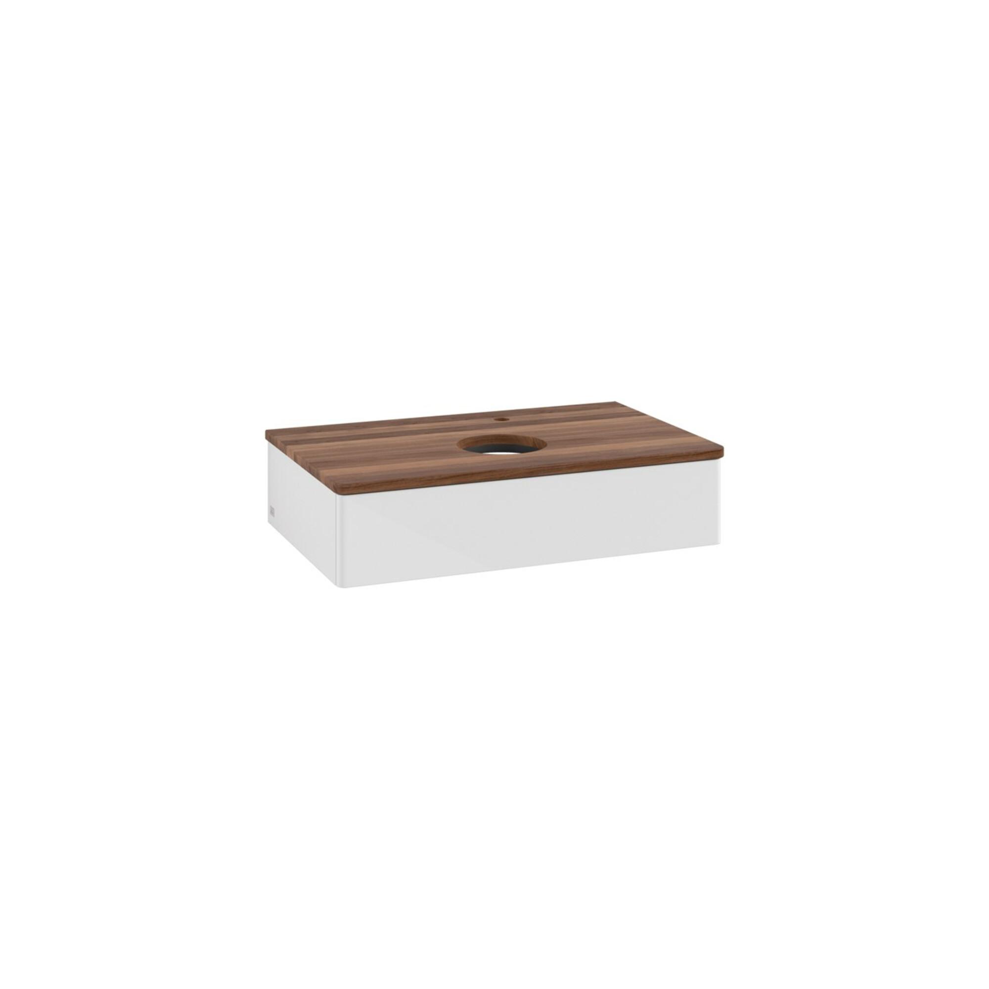 V&B Waschtischunterschrank Ohne Frontstruktur -Beleuchtung Antao 80X19X50Cm, Hl, WBP W. Wal, Glo Wh. Lac ; Villeroy & Boch (L08052GF)