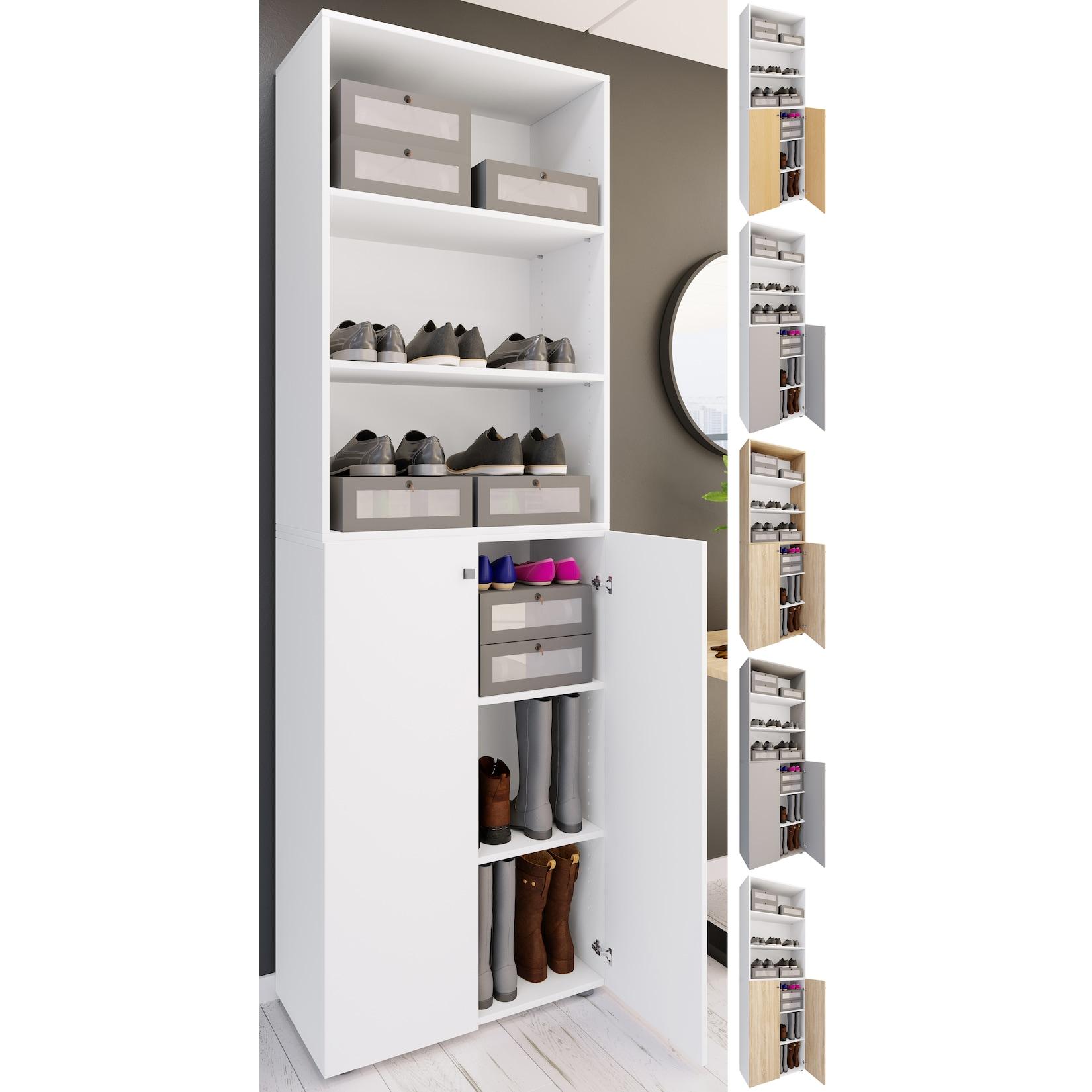 Vcm XL Holz GroßEr Schuhschrank Schuhregal Groß Stiefel DielenmöBel Lona 6 FäCher