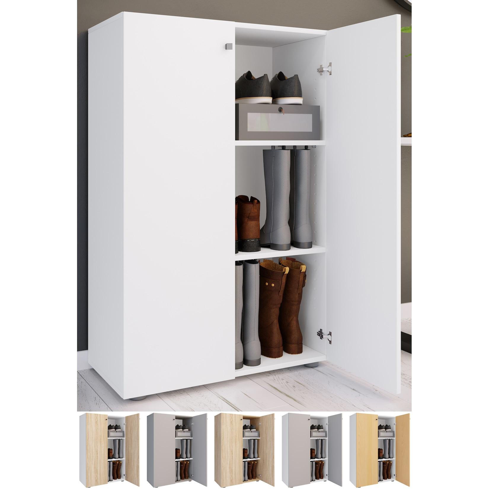 Vcm XL Holz GroßEr Schuhschrank Schuhregal Groß Stiefel DielenmöBel Lona 3 FäCher