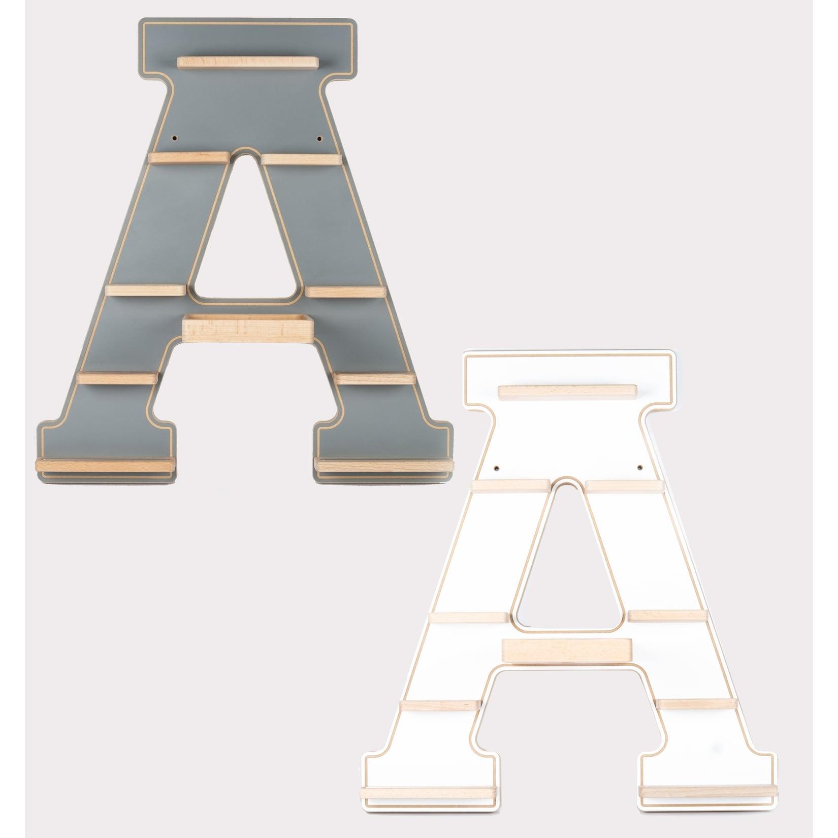 Boarti Kinderregal Buchstabe A HäNgend FüR Toniebox Und Tonie Figuren Platzsparendes Regal H. 54 X B. 49 X T. 19 Wandregal Musikbox Figuren Aufbewahrung Mit MagneteinsäTzen Aufbewahrungsregal Holz