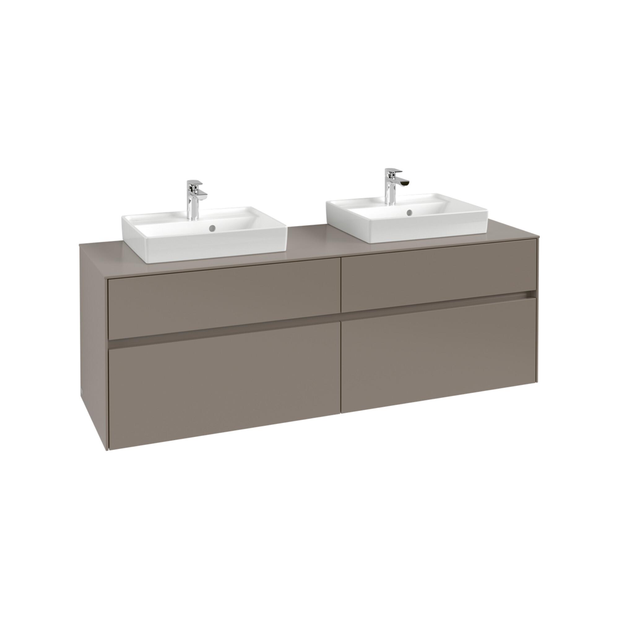 V&B Waschtischunterschrank Collaro 160X54,8X50Cm, F 2 Wt, M Led, Volc Bla ; Villeroy & Boch (C021B0VL)
