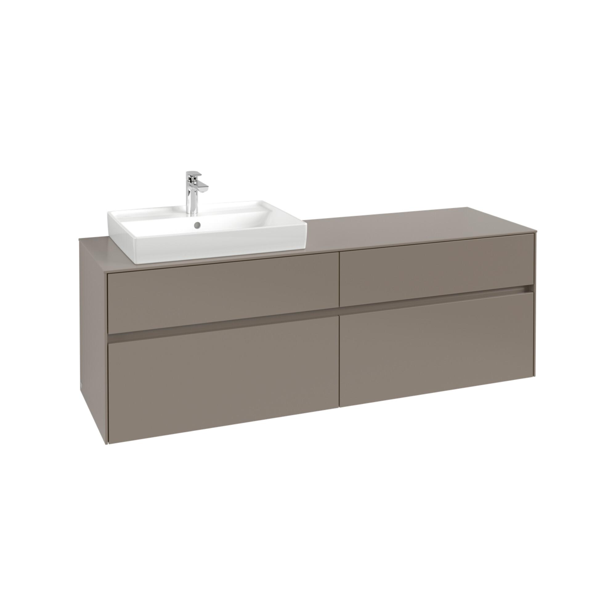 V&B Waschtischunterschrank Collaro 160X54,8X50Cm, Wt Links, Volcano Black ; Villeroy & Boch (C02200VL)