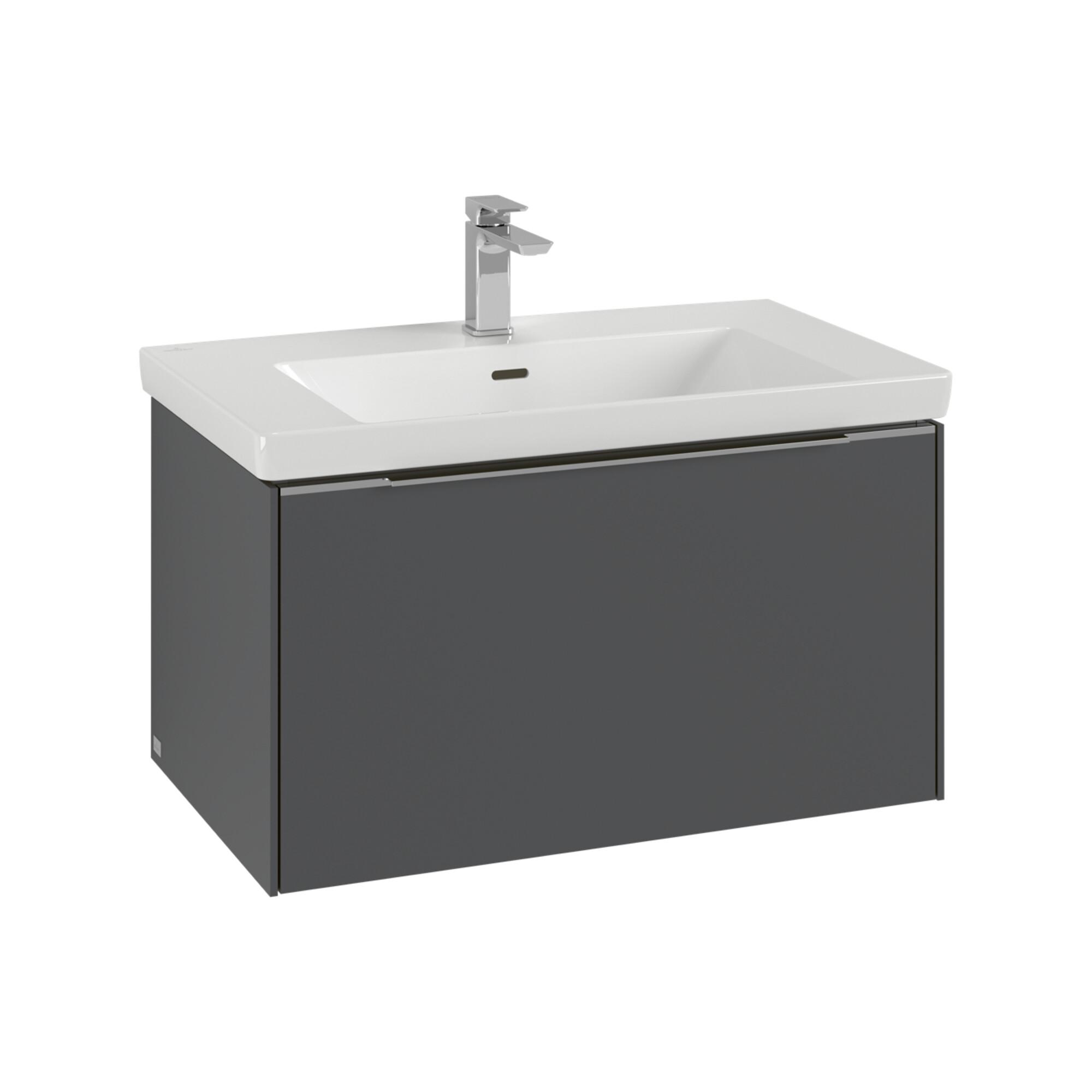 V&B Waschtischunterschrank Subway 3.0 77,2X42,9X47,8Cm, O Le/Gr Alu Gl, Wine R ; Villeroy & Boch (C57300AH)