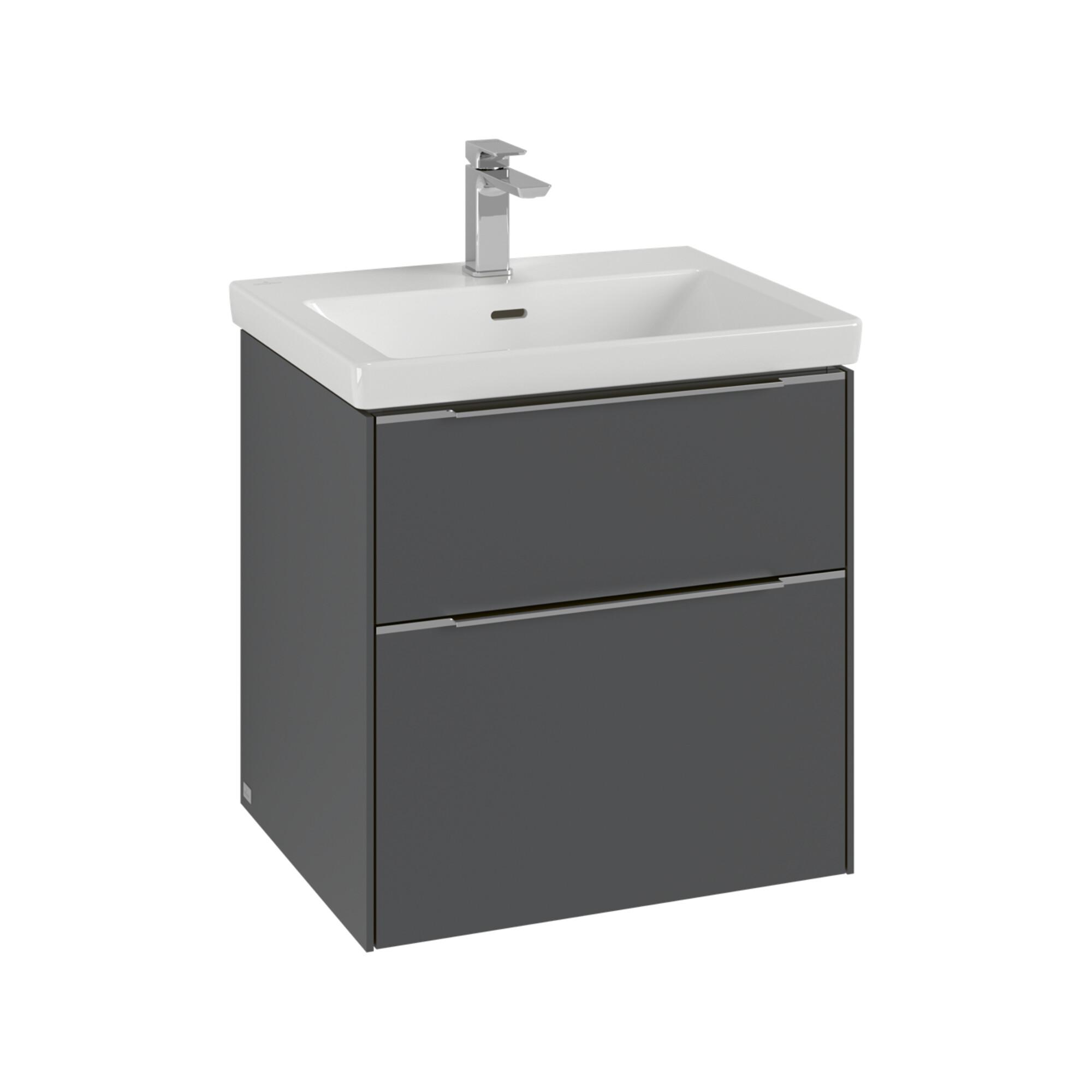 V&B Waschtischunterschrank Subway 3.0 57,2X57,6X47,8Cm, O Le/Gr Alu Gl, Wine R ; Villeroy & Boch (C57800AH)