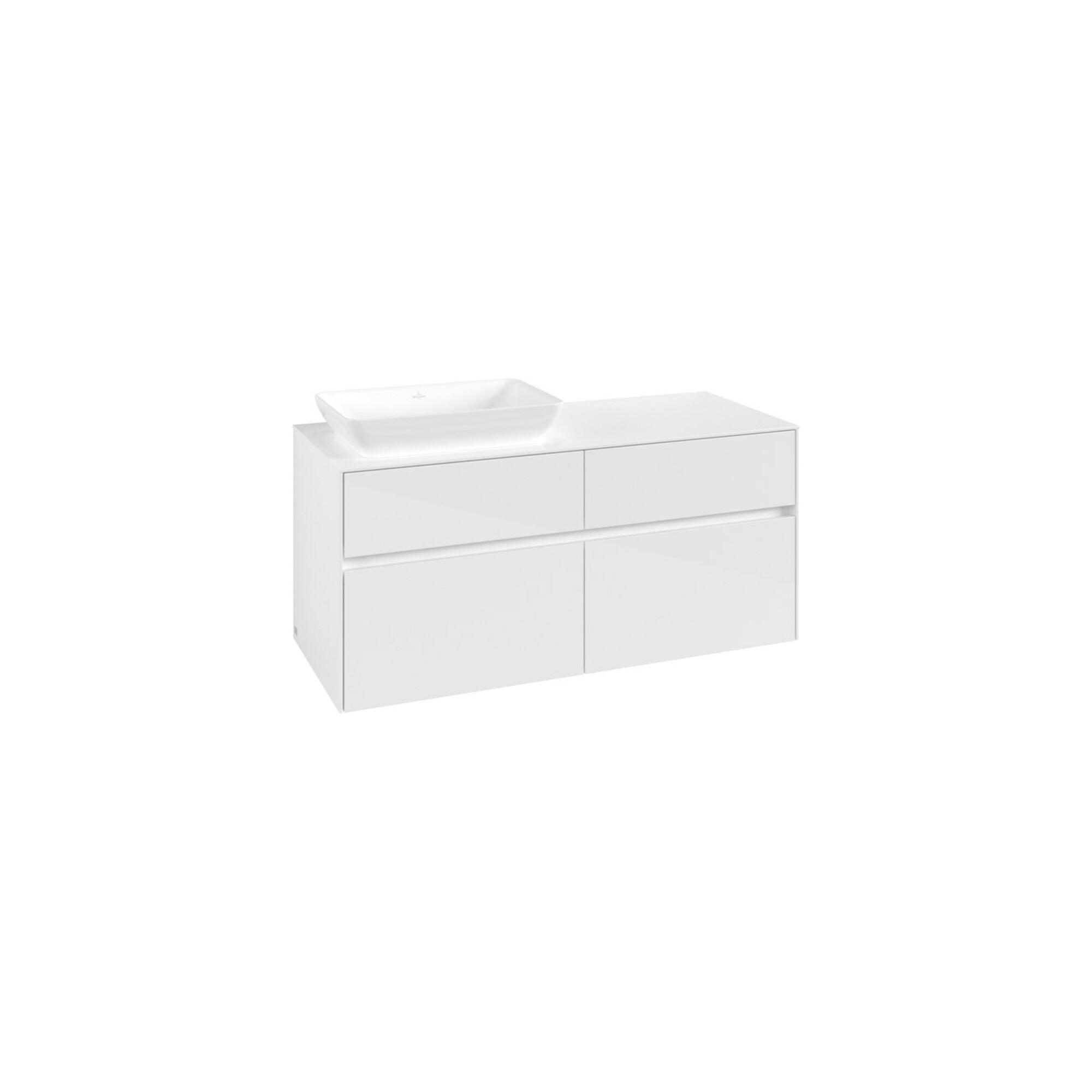 V&B Waschtischunterschrank Collaro 120X54,8X50Cm, Wt Links, Glossy White ; Villeroy & Boch (C11300DH)