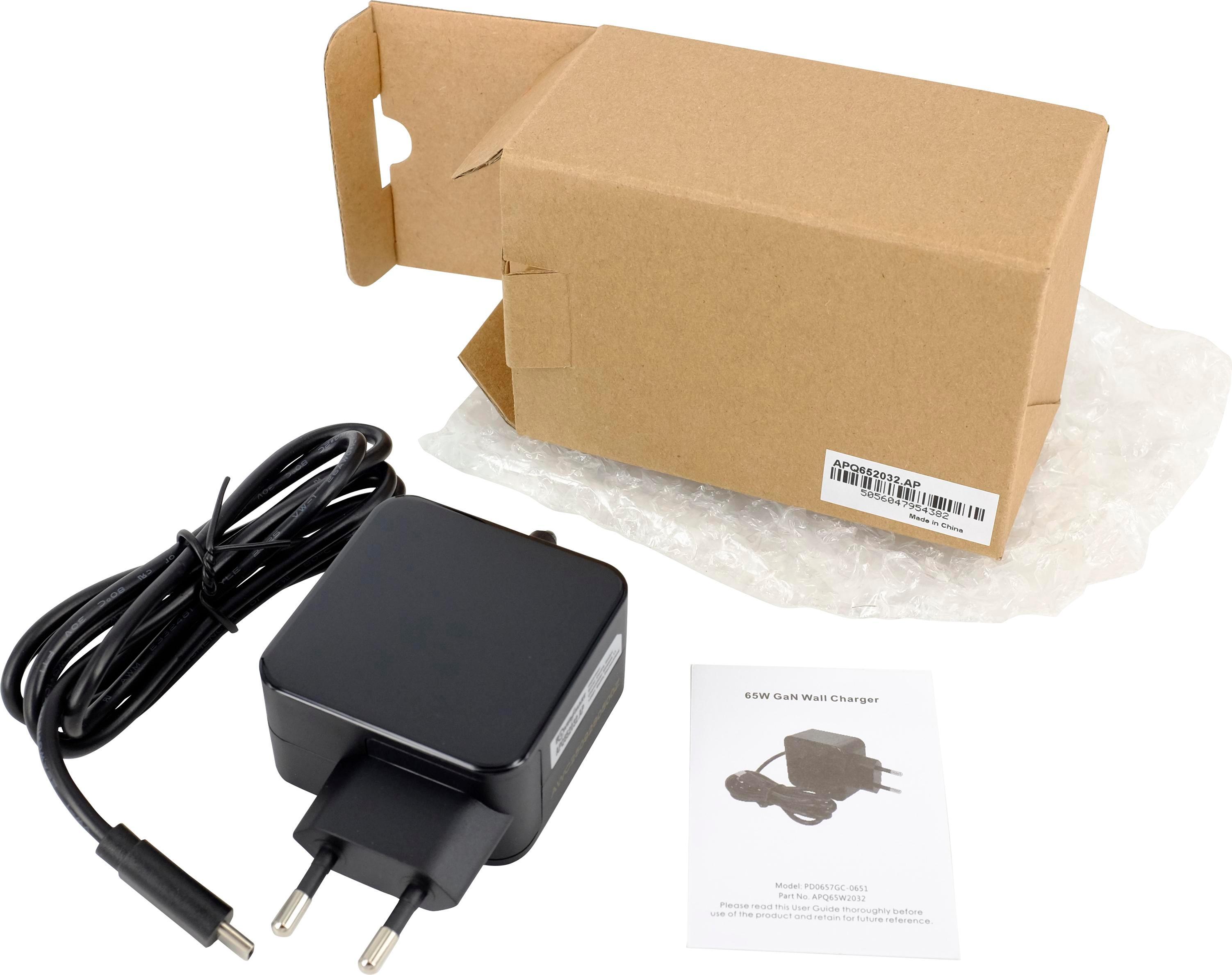 Caricabatterie Rapido Powersmart 65W Usb Type-C Gan Per Huawei Matebook, Lenovo Thinkpad, Macbook Pro/Air