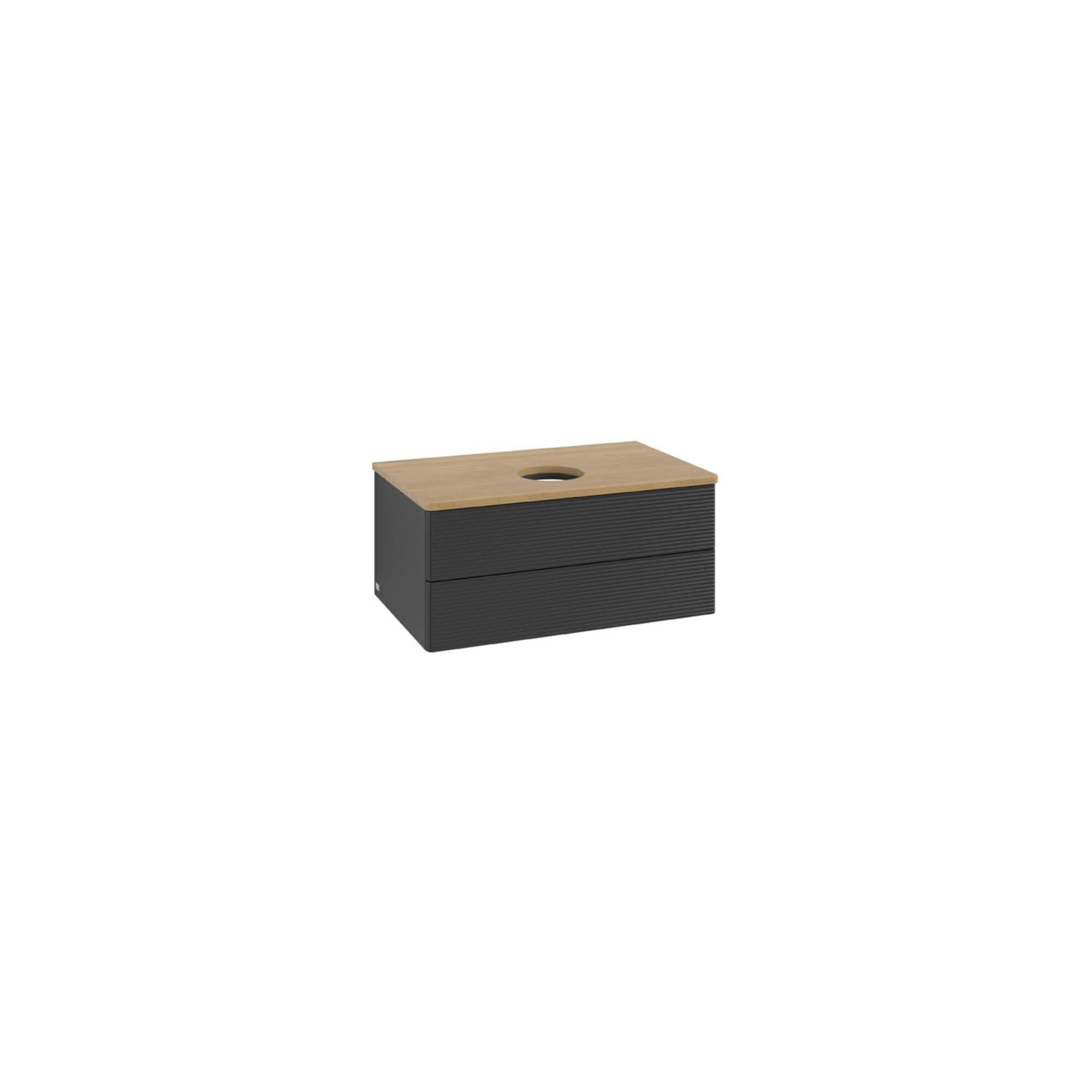 V&B Waschtischunterschrank Mit Frontstruktur Antao 80X36X50Cm, Wbp-Farbe Hon. Oa, Bla M Lac ; Villeroy & Boch (K19111PD)