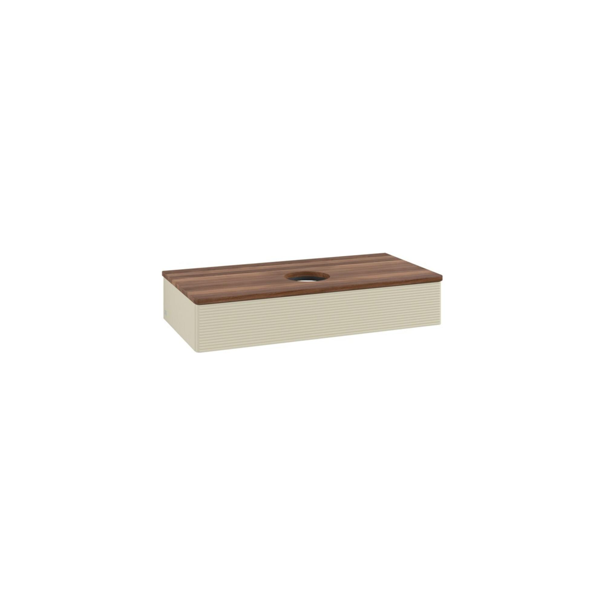 V&B Waschtischunterschrank Mit Frontstruktur, Mit Beleuchtung Antao 100X19X50Cm, Wbp W. Wal, Si Gr M Lac ; Villeroy & Boch (L09112HJ)
