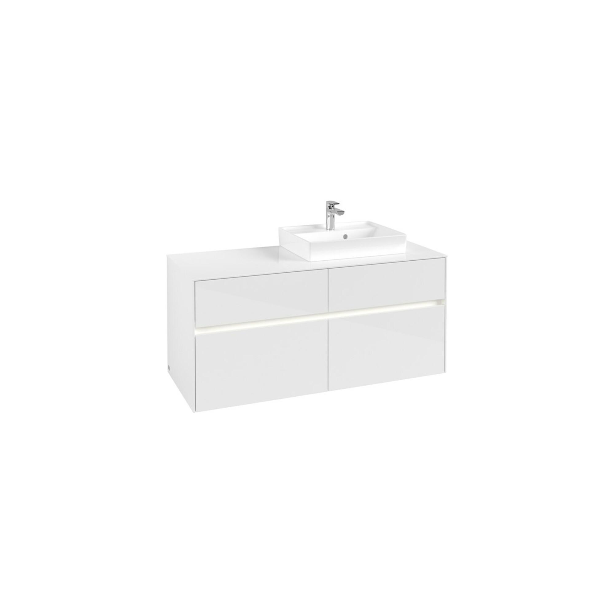 V&B Waschtischunterschrank Collaro 120X54,8X50Cm, Wt R, Led 8,8 W, Glo Wh. ; Villeroy & Boch (C072B0DH)