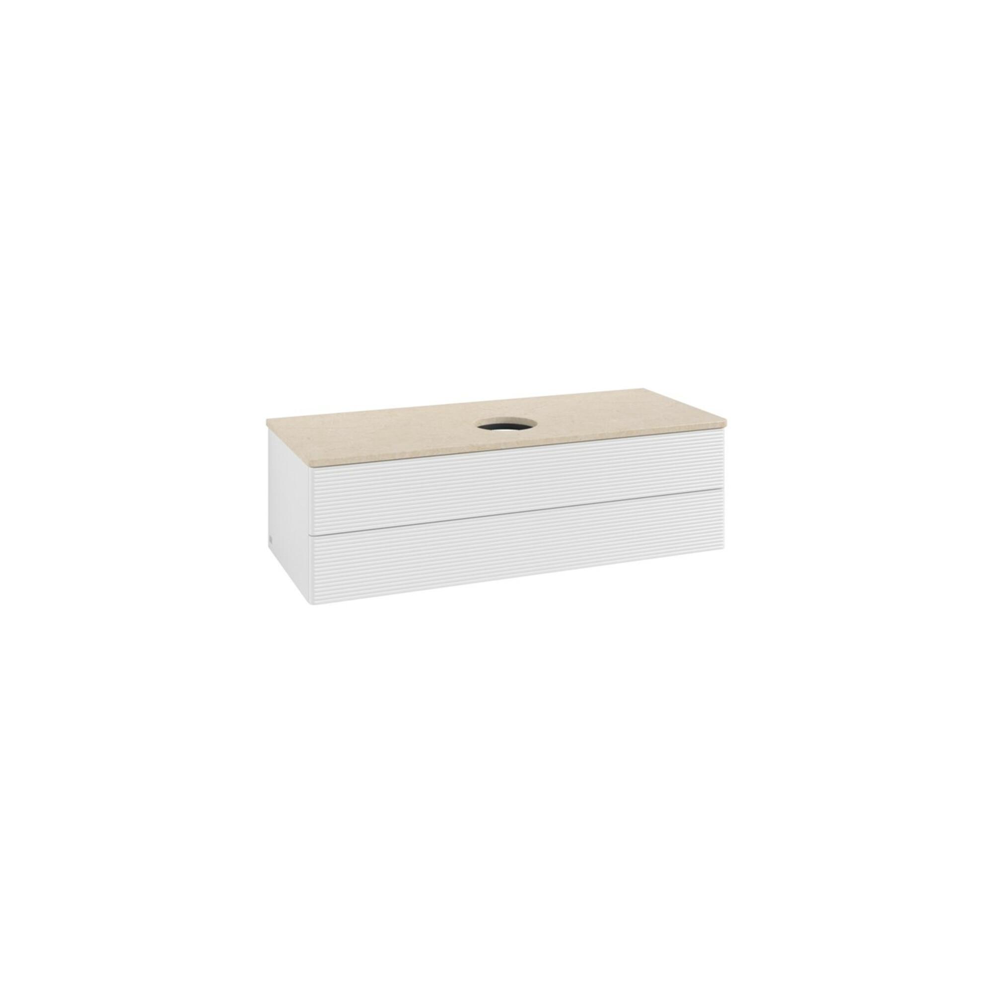 V&B Waschtischunterschrank Mit Frontstruktur, Mit Beleuchtung Antao 120X36X50Cm, WBP Botti., Glo Wh. Lac ; Villeroy & Boch (L21113GF)