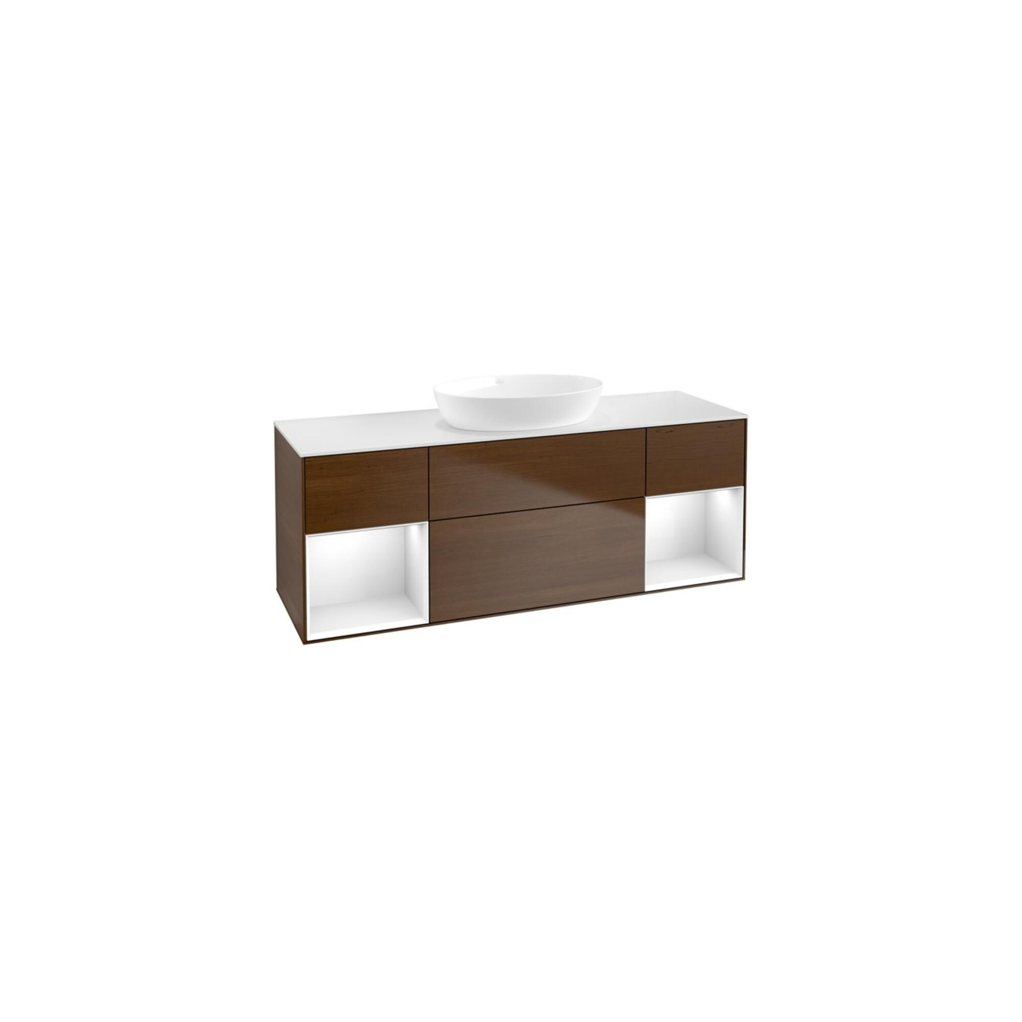 V&B Waschtischunterschrank Wandbeleuchtung Finion 160Cm, Pl W M, Reg Glo Wh. Lac, Wal Ven ; Villeroy & Boch (GD01GFGN)