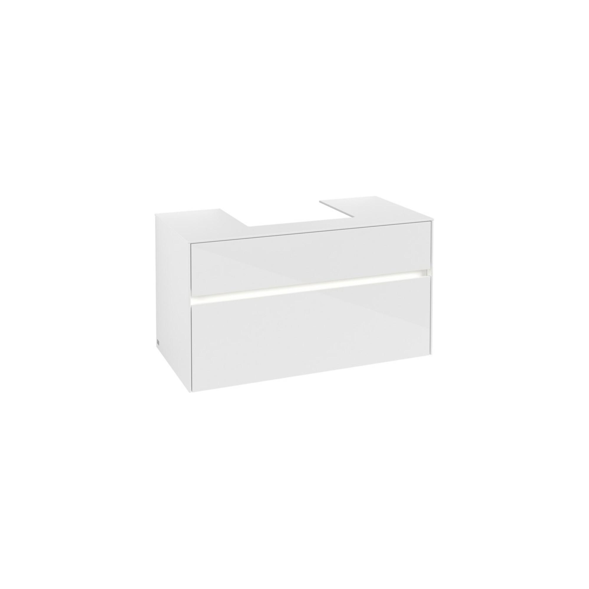 V&B Waschtischunterschrank Collaro 100X54,8X50Cm, Wt Mi, Led 7,3 W, Glo Wh. ; Villeroy & Boch (C016B0DH)