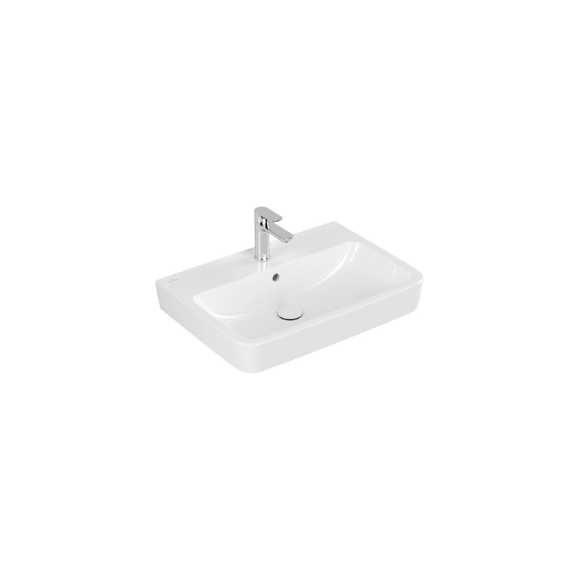 V&B Einbau-/Aufsatzwaschtisch O.Novo 65X46Cm, Ek, 1 Hahnl., M ÜL, We A-Bac C+ ; Villeroy & Boch (4A41KGT2)
