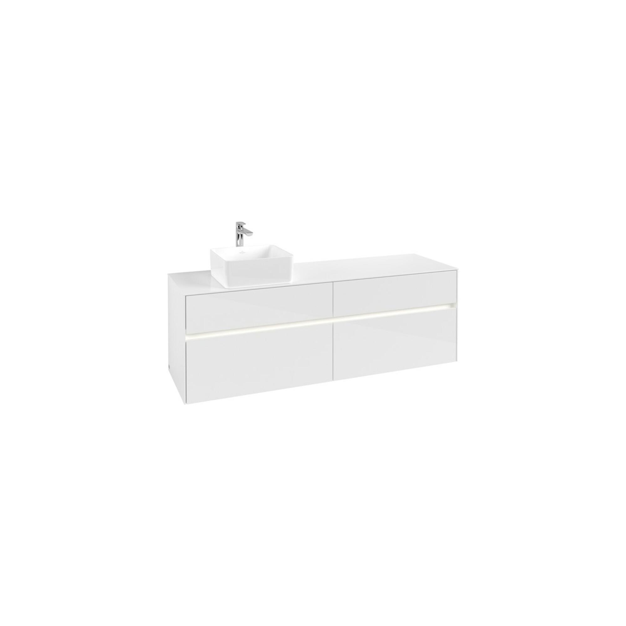 V&B Waschtischunterschrank Collaro 160X54,8X50Cm, Wt L, Led 12W, Glo Wh. ; Villeroy & Boch (C050B0DH)