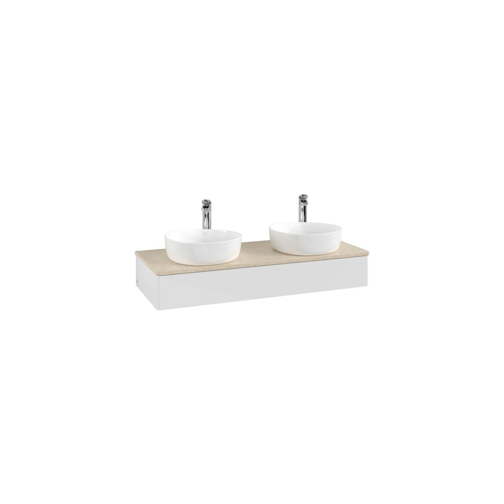 V&B Waschtischunterschrank Ohne Frontstruktur, Mit Beleuchtung Antao 120X19X50Cm, Hl, WBP Botti., Glo Wh. Lac ; Villeroy & Boch (L13053GF)