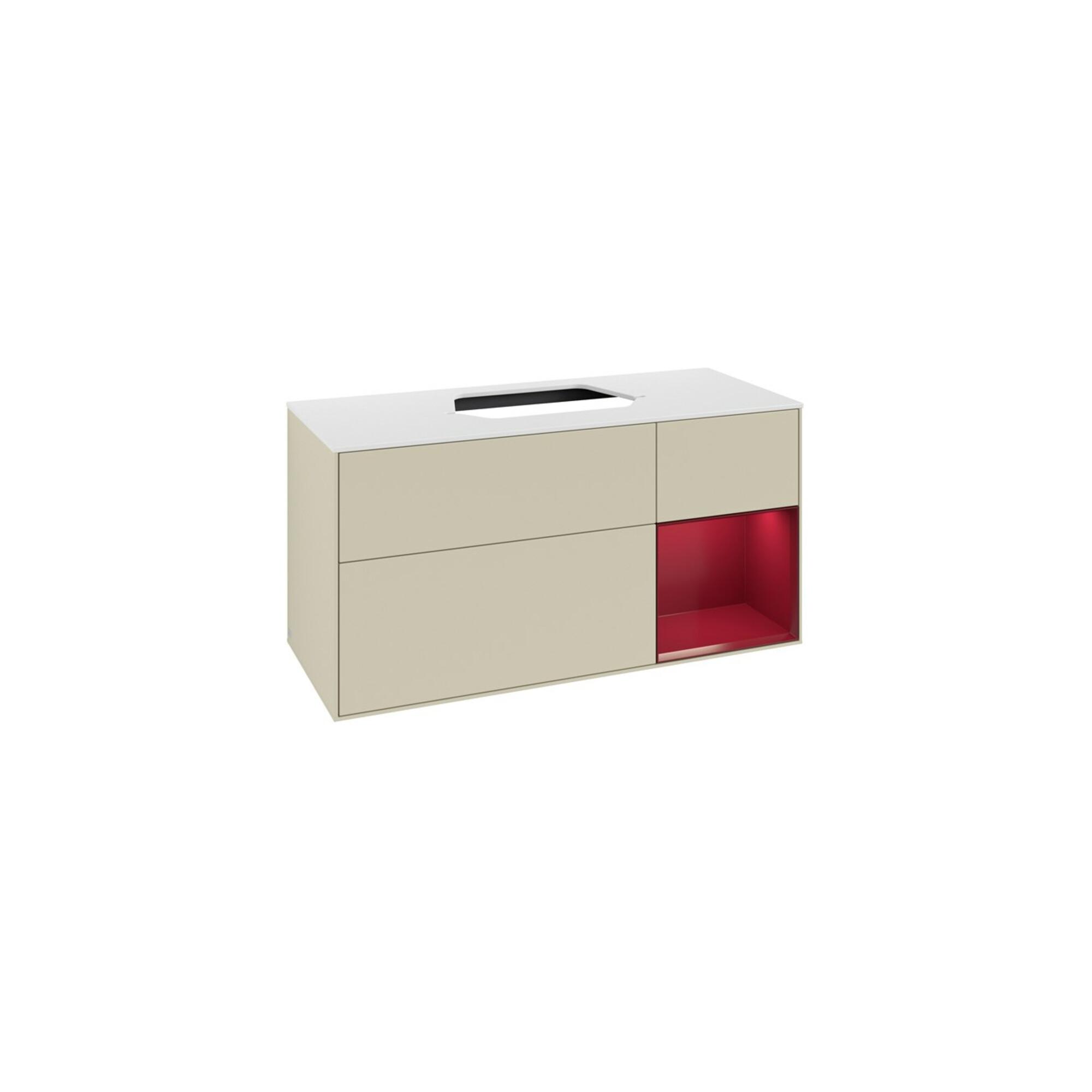 V&B Waschtischunterschrank Finion 120Cm, Pl Wh. M, Reg Re Peo, Si Gr M Lac ; Villeroy & Boch (F421HBHJ)