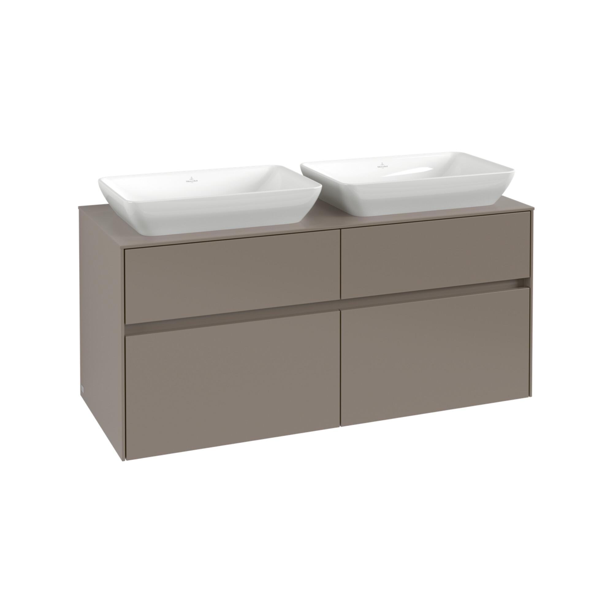 V&B Waschtischunterschrank Collaro 120X54,8X50Cm, F 2 Wt, Led 8,8W, Wine R ; Villeroy & Boch (C115B0AH)