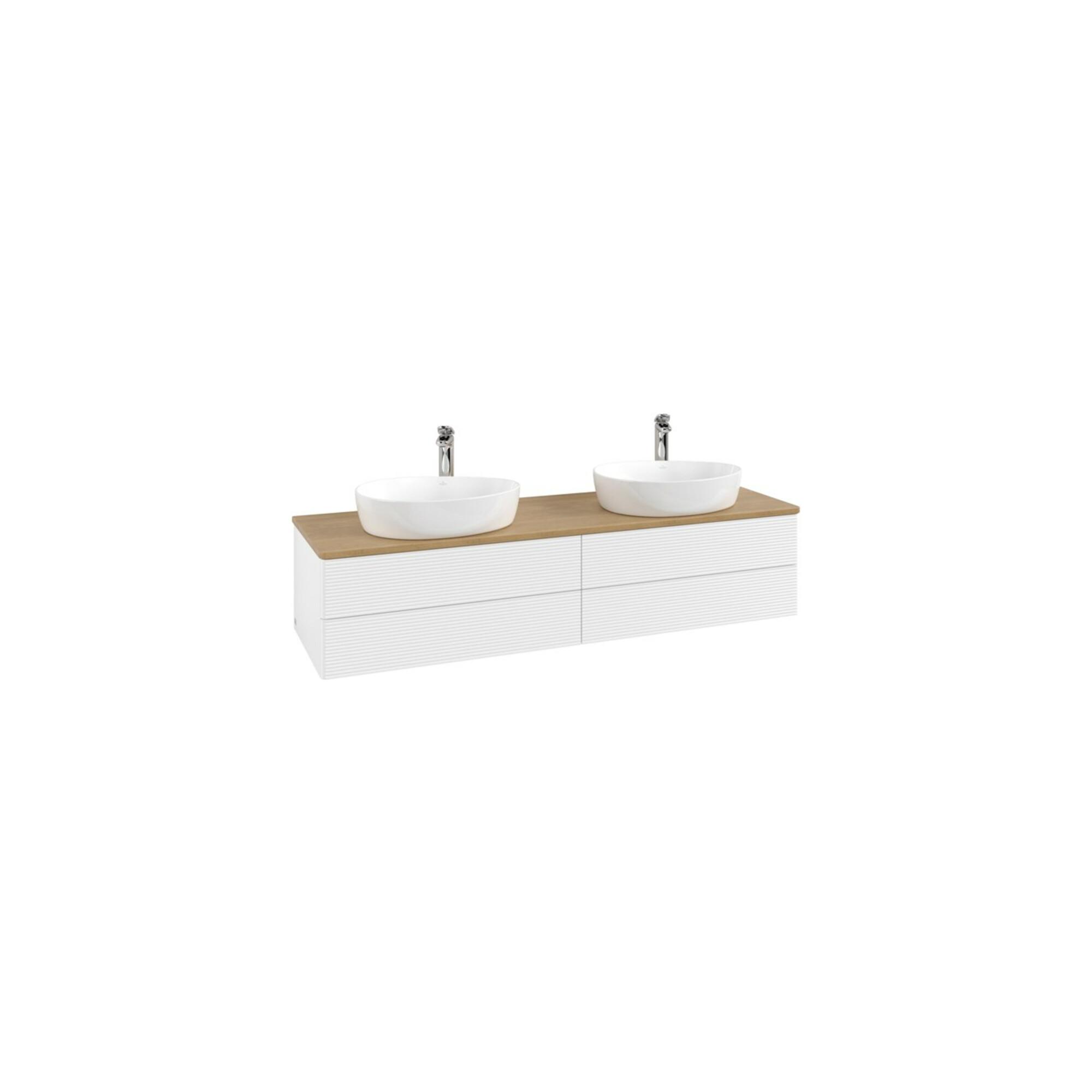 V&B Waschtischunterschrank Mit Frontstruktur Antao 160X50Cm, Hl, Wbp Hon. Oa, Wh. M Lac ; Villeroy & Boch (K28151MT)