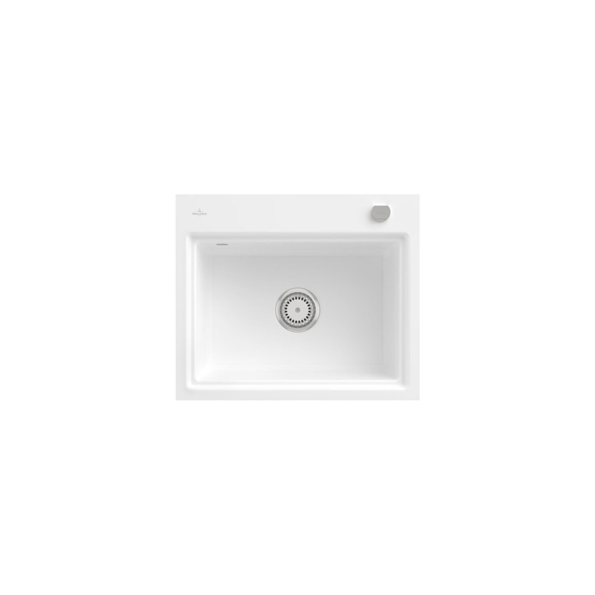 V&B BüNdige SpüLe Subway Style 60 S Flat Re, M Abl.Garn, Hand., Stone White ; Villeroy & Boch (33662FRW)
