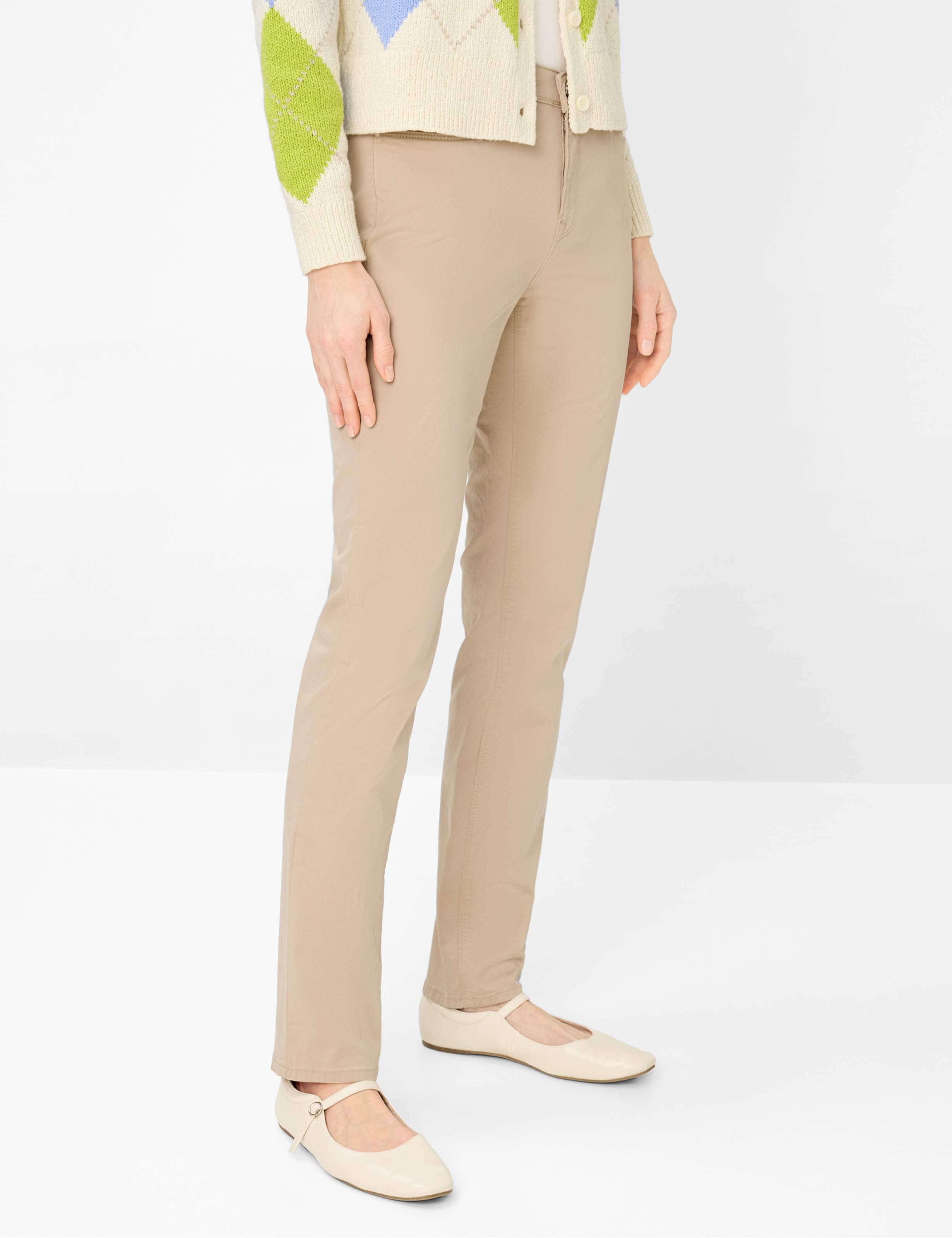 Brax Damen Five-Pocket-Hose Style Mary Almond, Beige, Gr. 46K