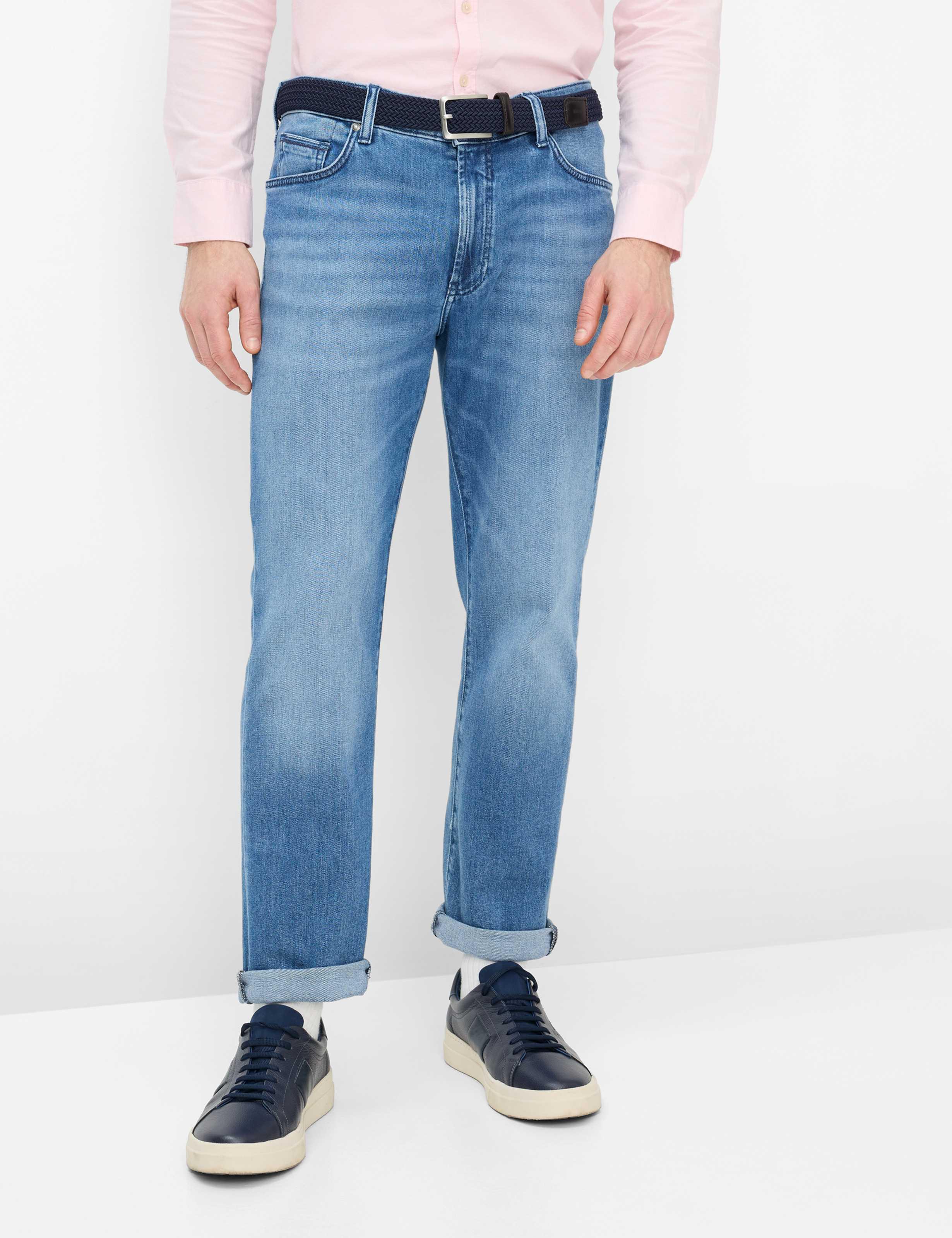 Brax Herren Five-Pocket-Hose Style CLINT DARK REBEL USED, denim blau, Gr. 34/32