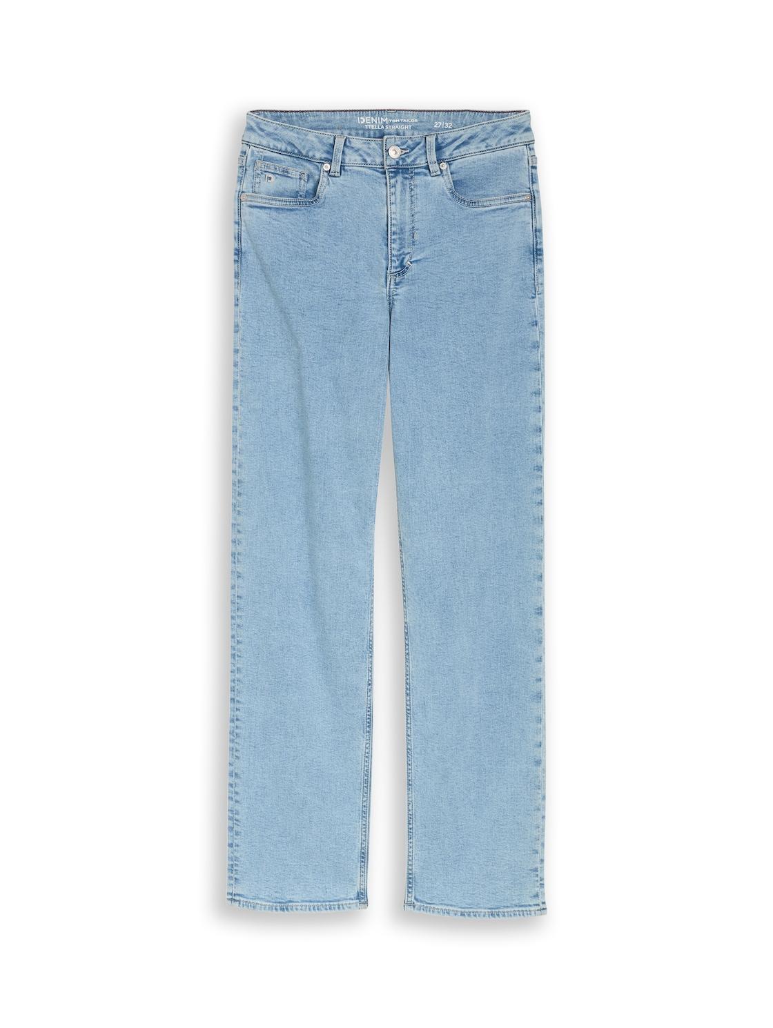 Tom Tailor Denim Damen Ttella Straight Jeans, Blau, Uni, Gr. 26/32
